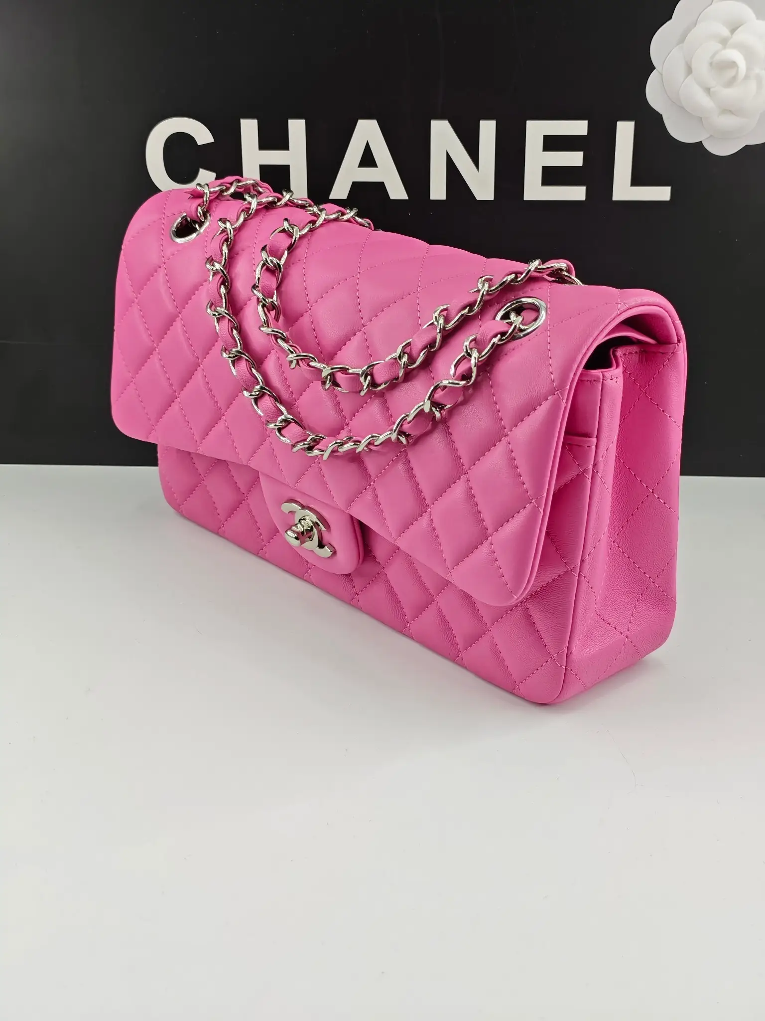 Chanel Classic Flap Shoulder Bag Pink