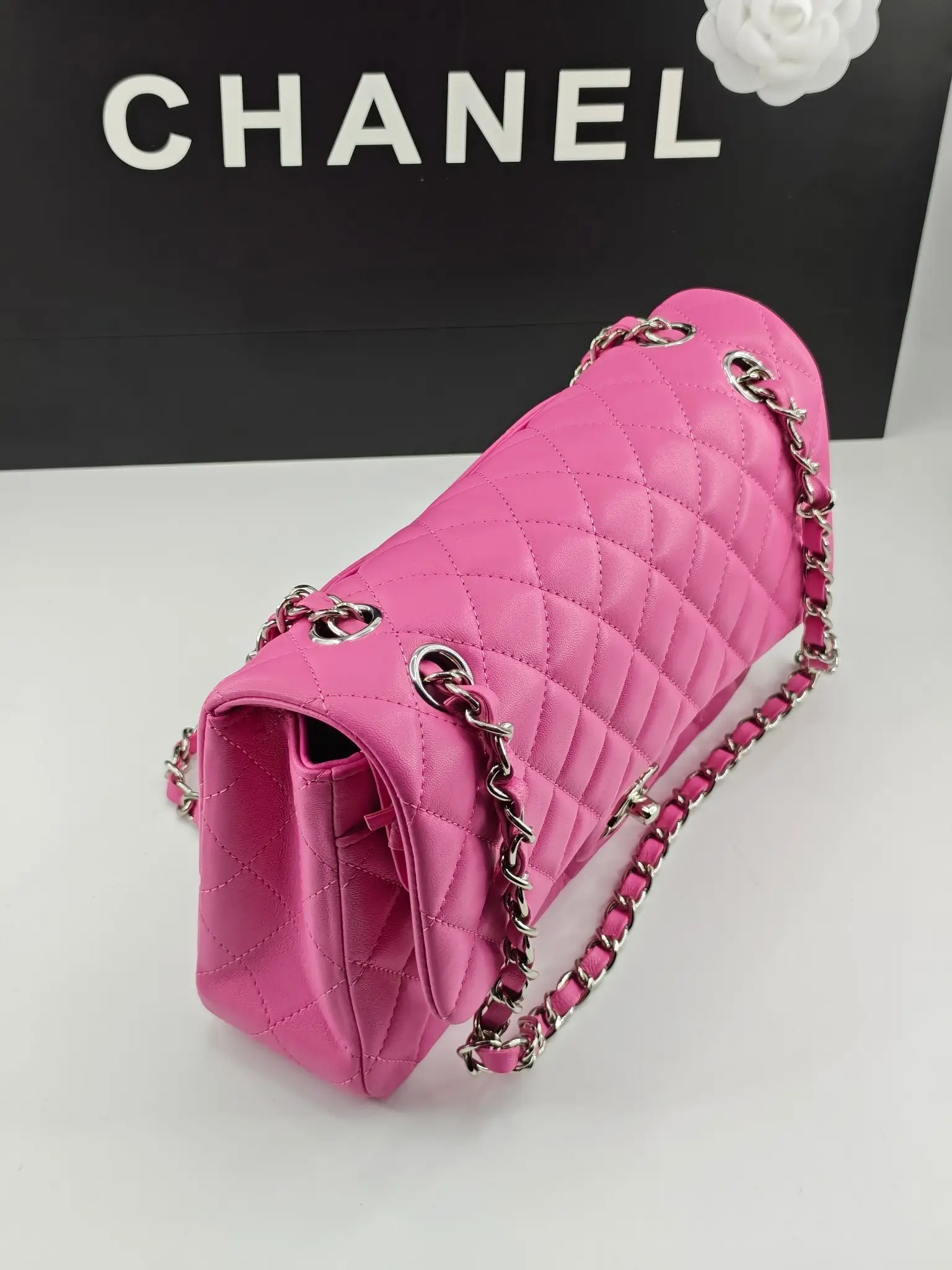 Chanel Classic Flap Shoulder Bag Pink