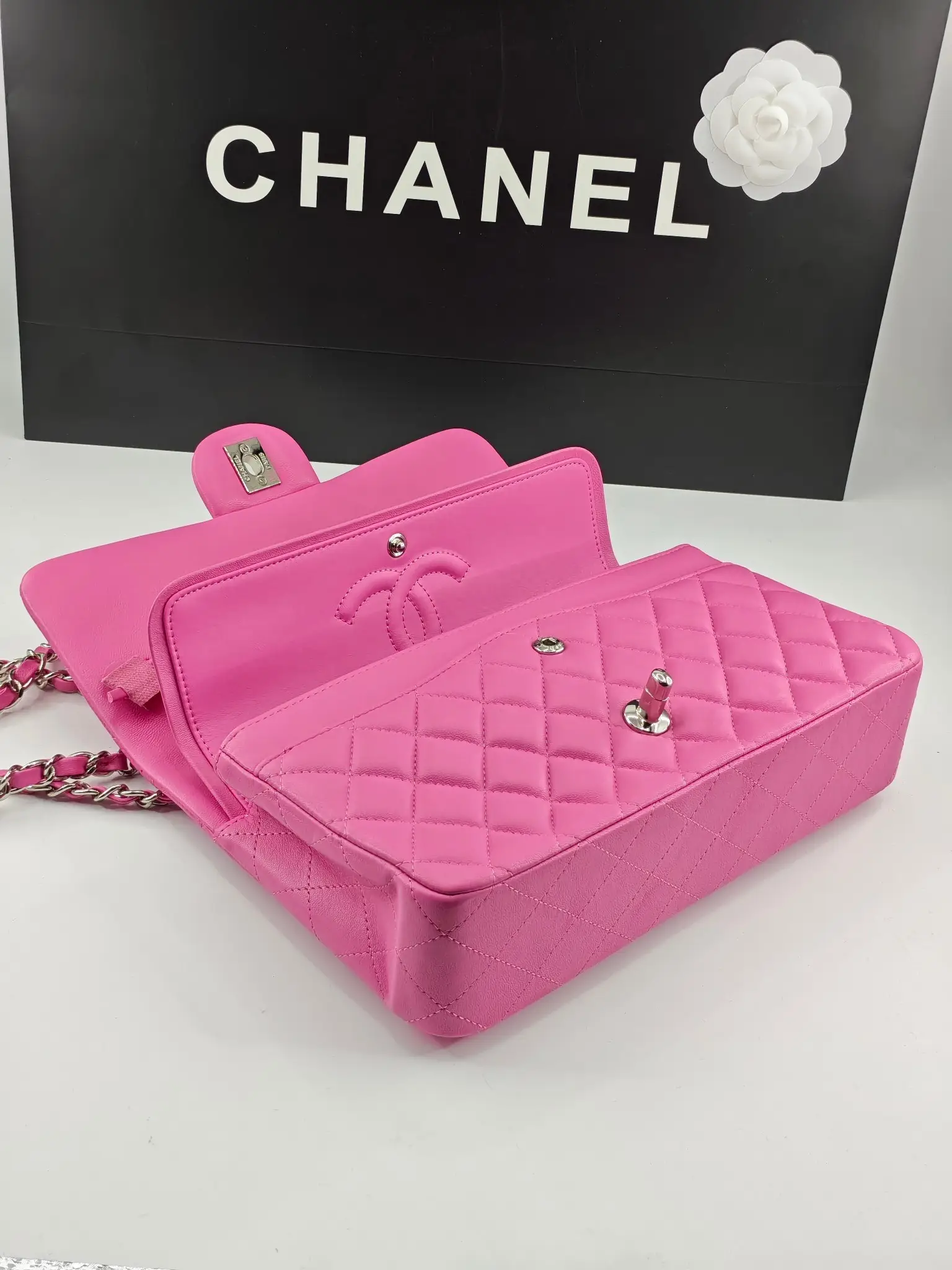Chanel Classic Flap Shoulder Bag Pink