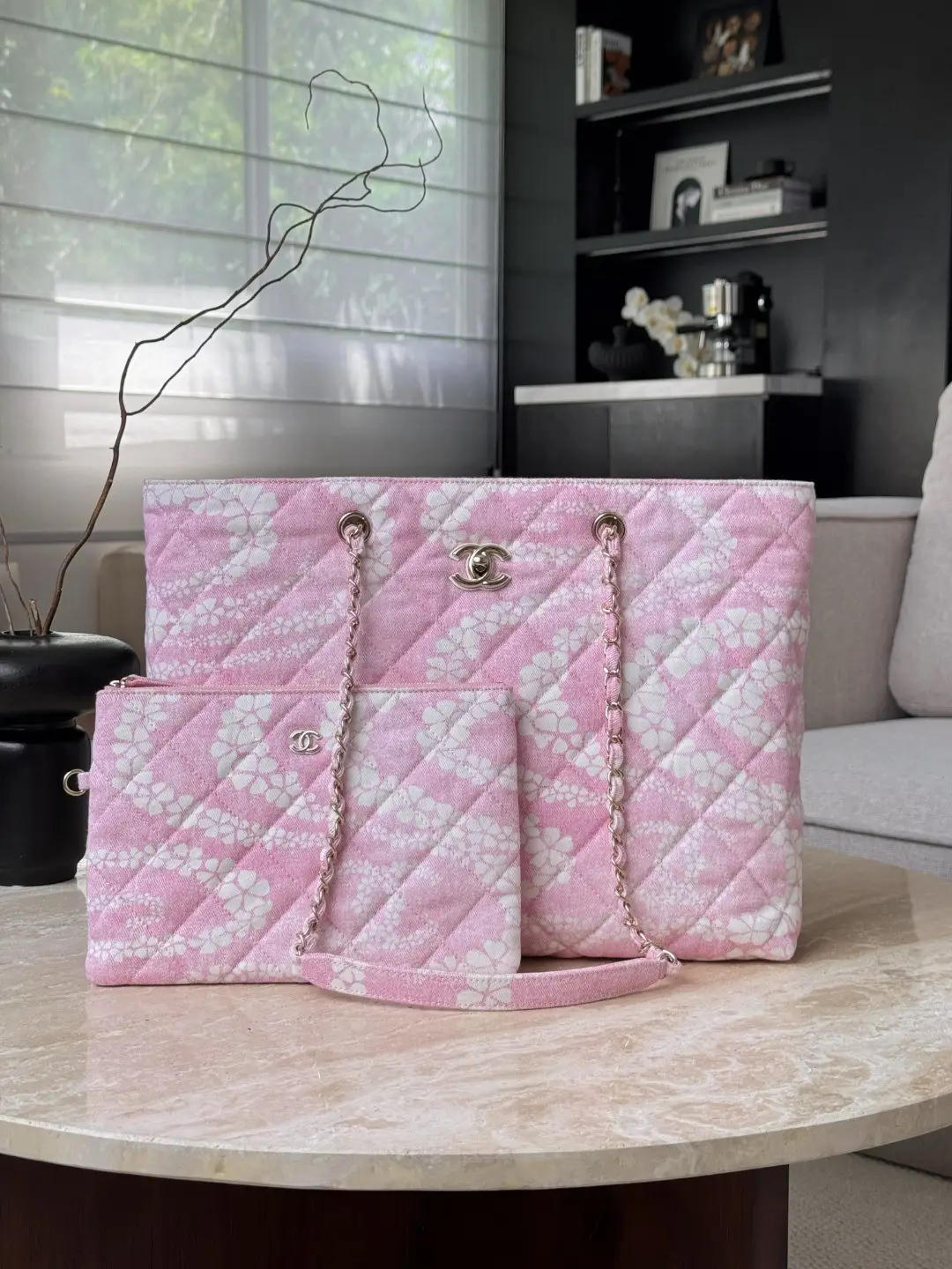 Chanel Coco Beach Tote bag light pink