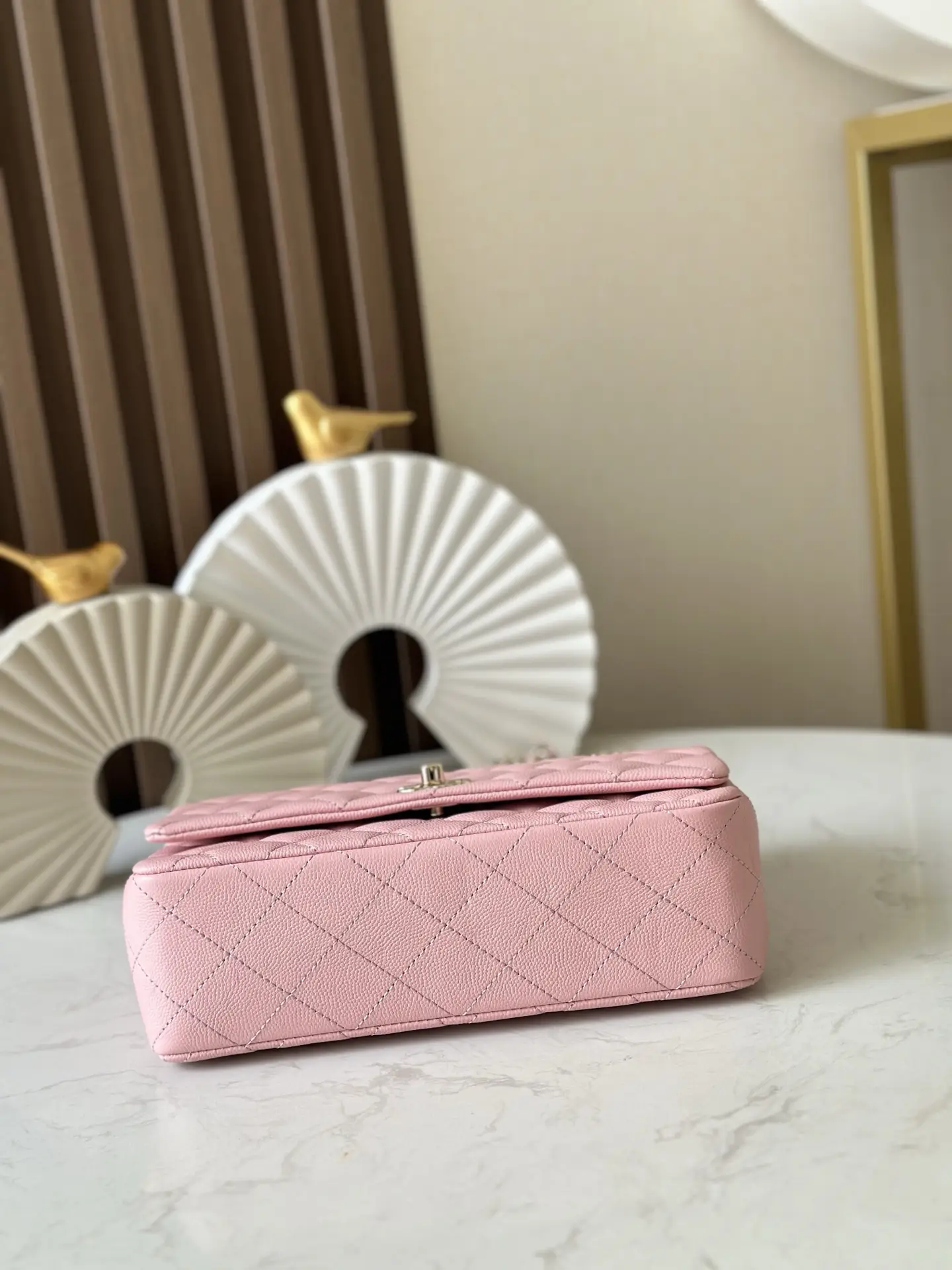 Chanel Coco Crush Handle Flap Bag Pink