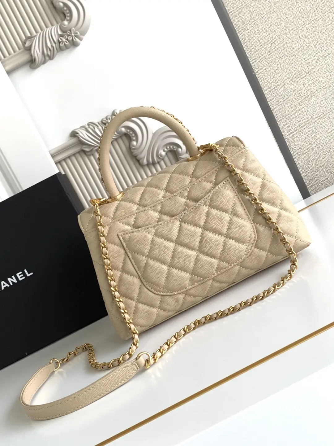 Chanel Coco Handle Bag AS92990 Beige