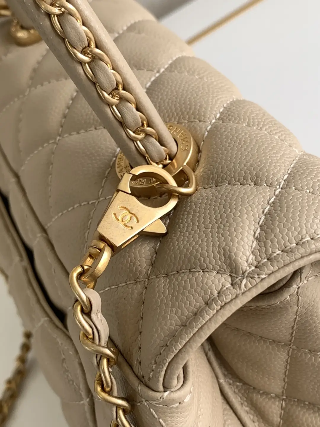 Chanel Coco Handle Bag AS92990 Beige