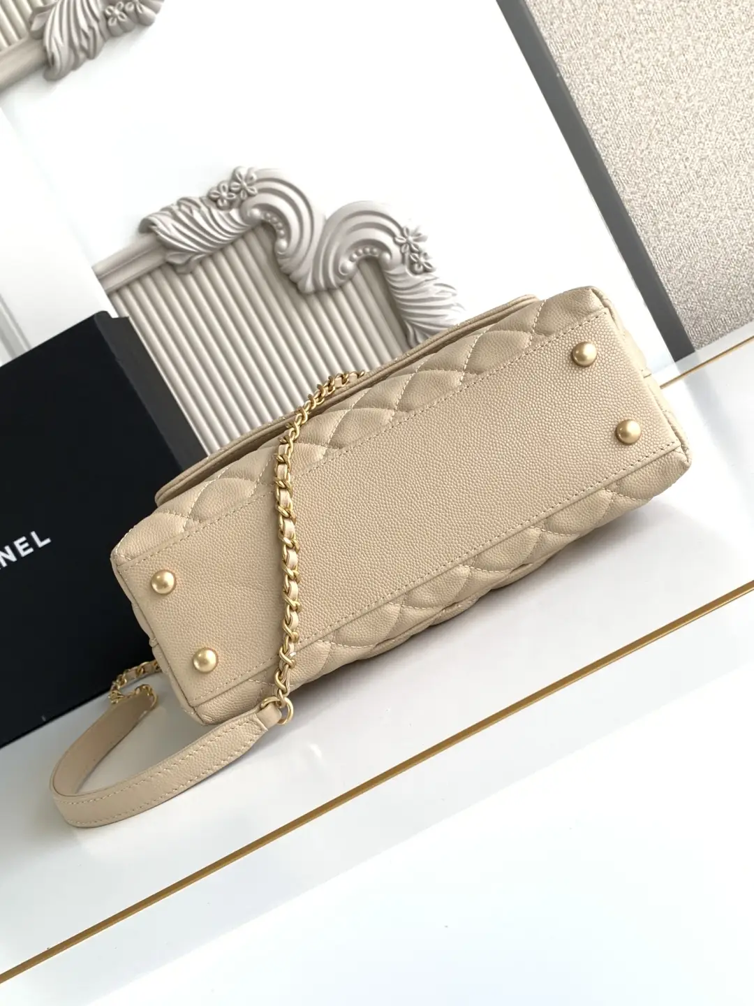 Chanel Coco Handle Bag AS92990 Beige