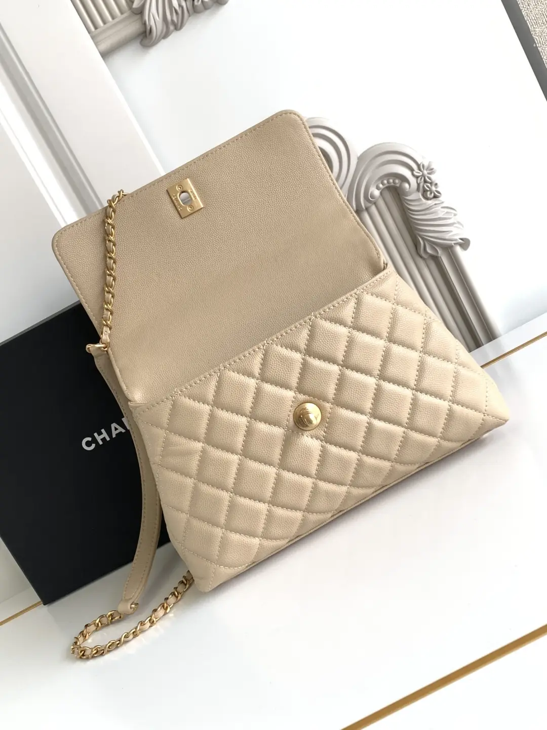 Chanel Coco Handle Bag AS92990 Beige