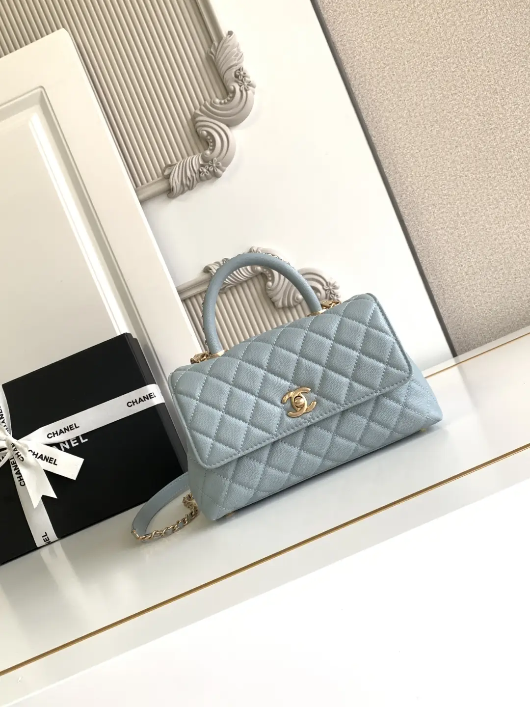 Chanel Coco Handle Bag AS92990 Blue