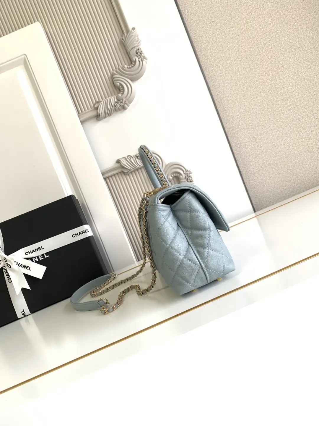 Chanel Coco Handle Bag AS92990 Blue