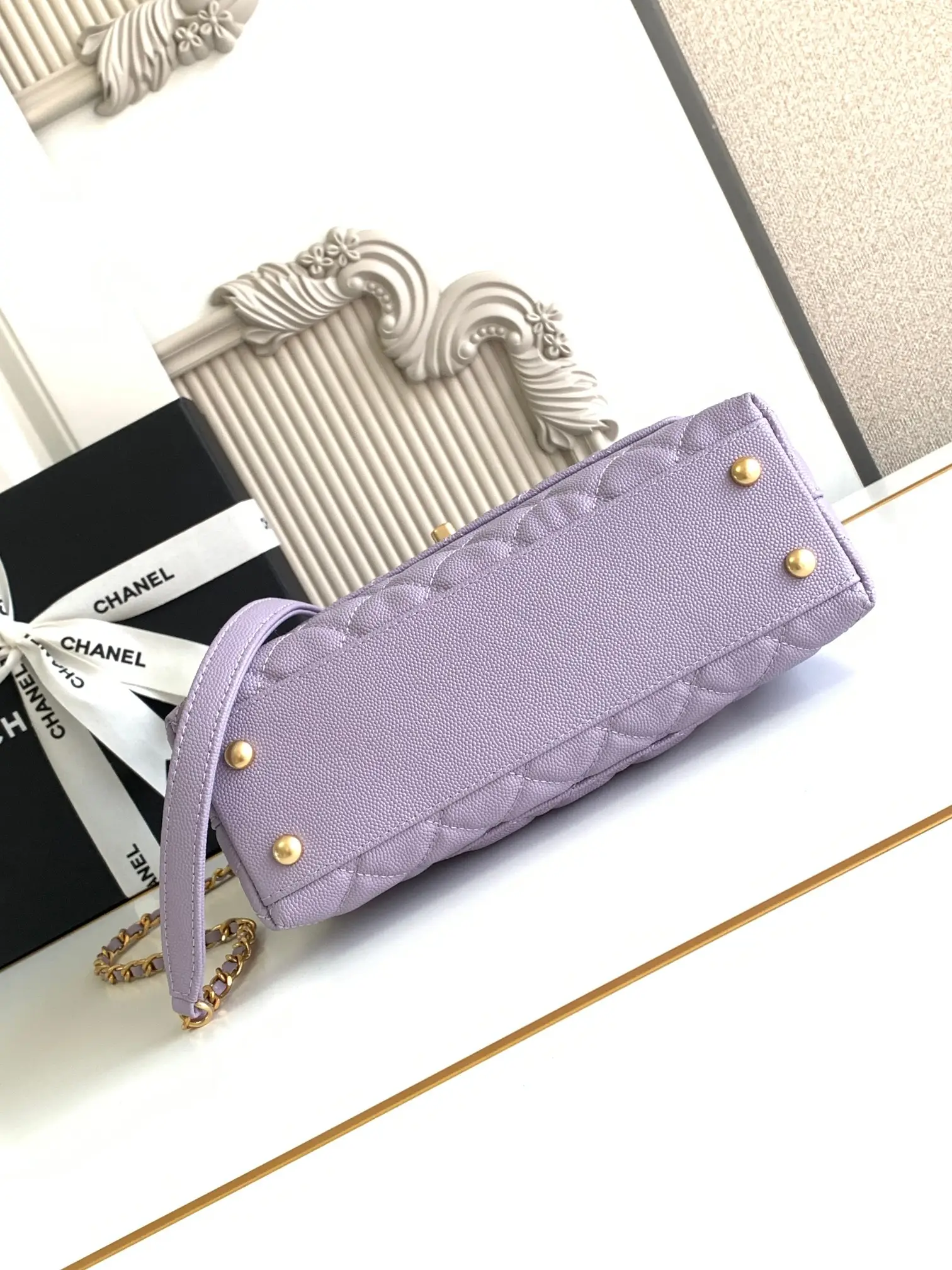 Chanel Coco Handle Bag AS92990 Purple