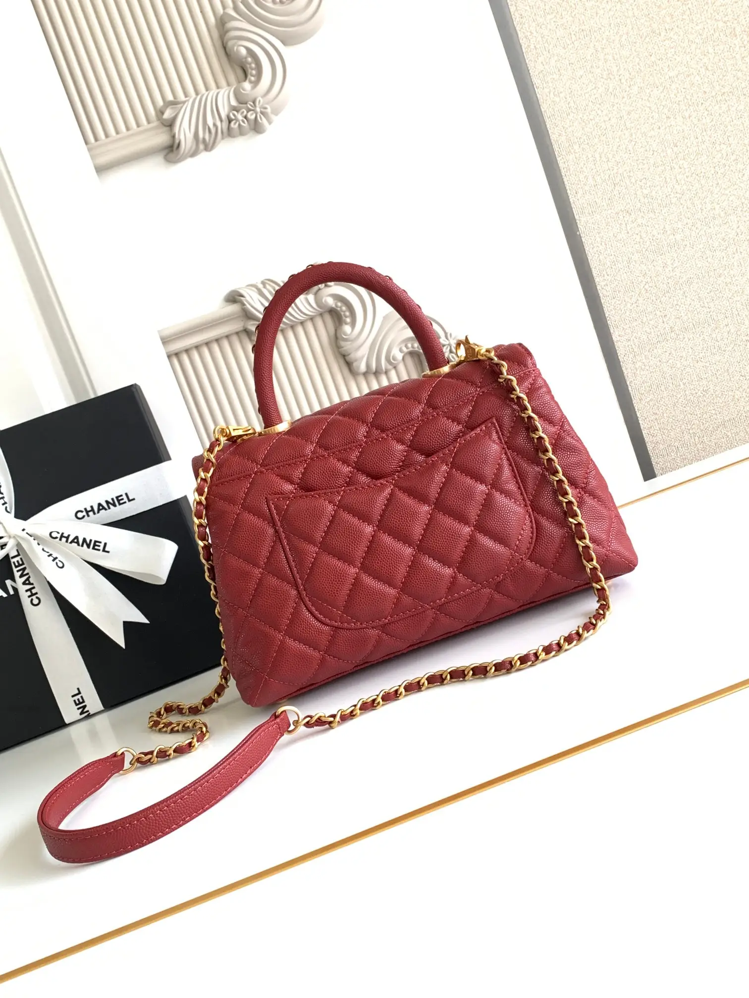 Chanel Coco Handle Bag AS92990 Red