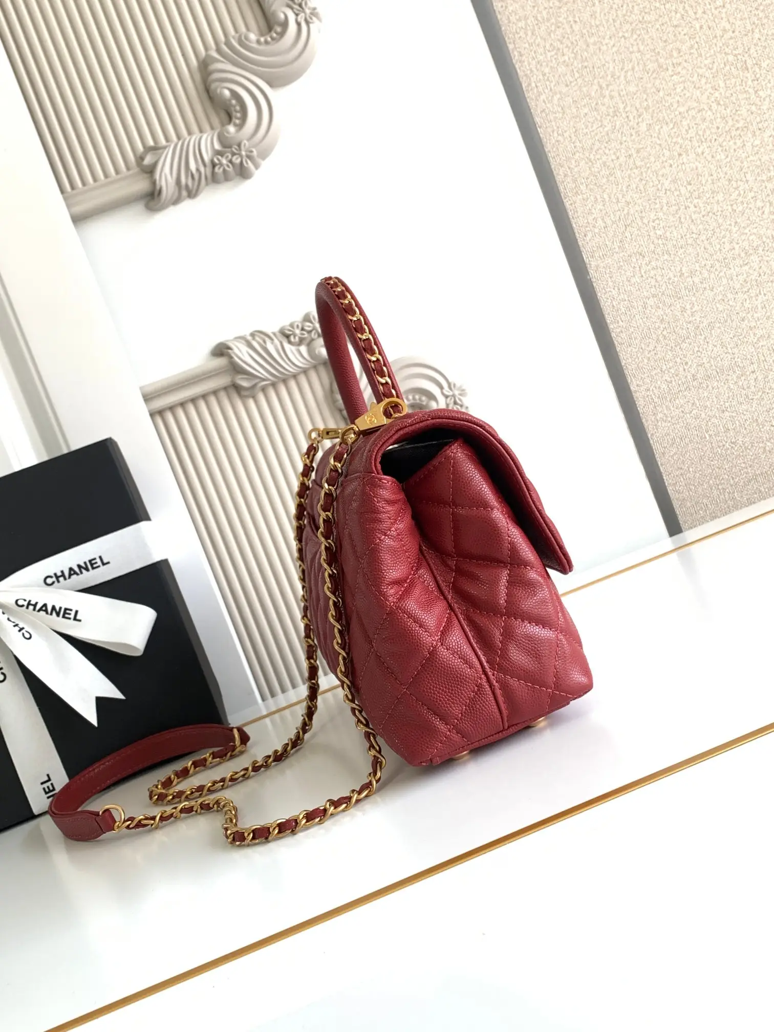 Chanel Coco Handle Bag AS92990 Red