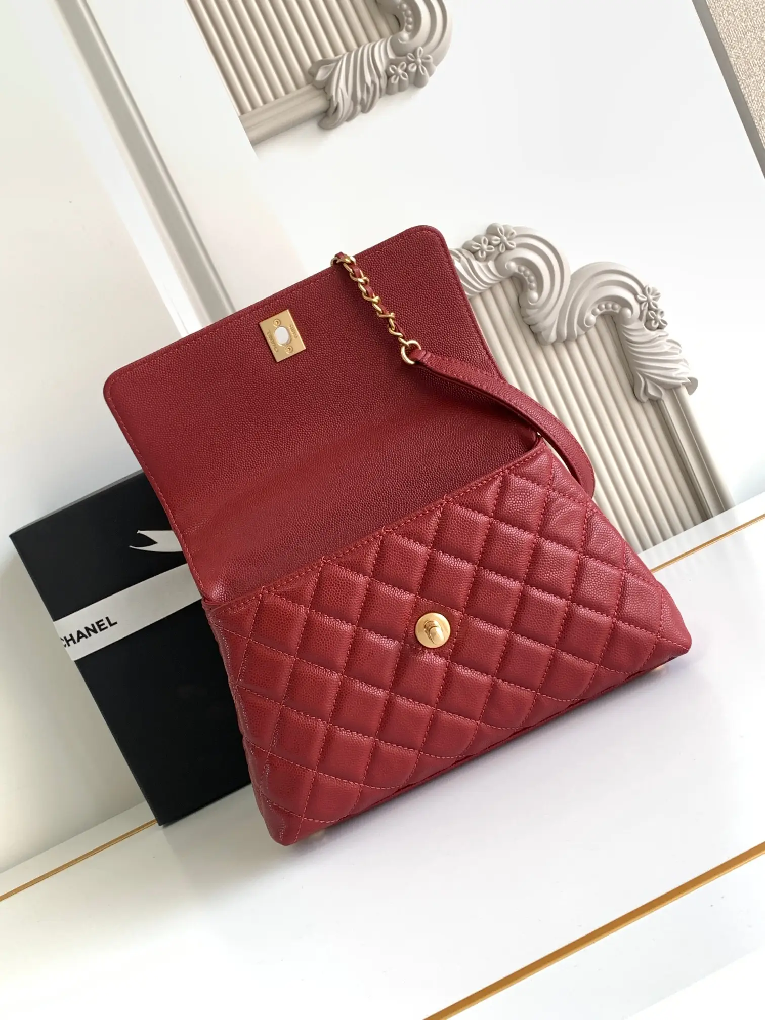 Chanel Coco Handle Bag AS92990 Red