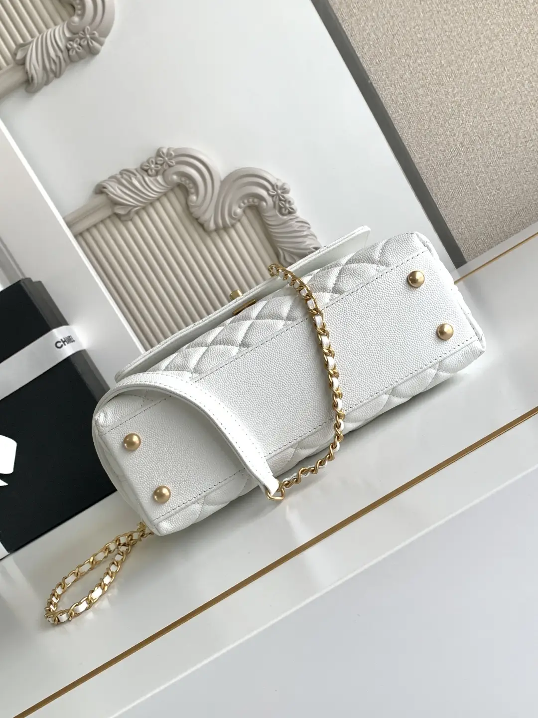 Chanel Coco Handle Bag AS92990 White