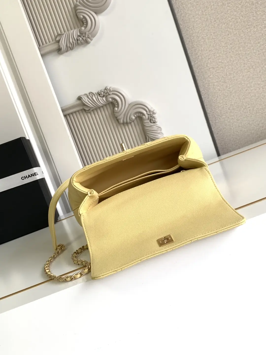 Chanel Coco Handle Bag AS92990 Yellow