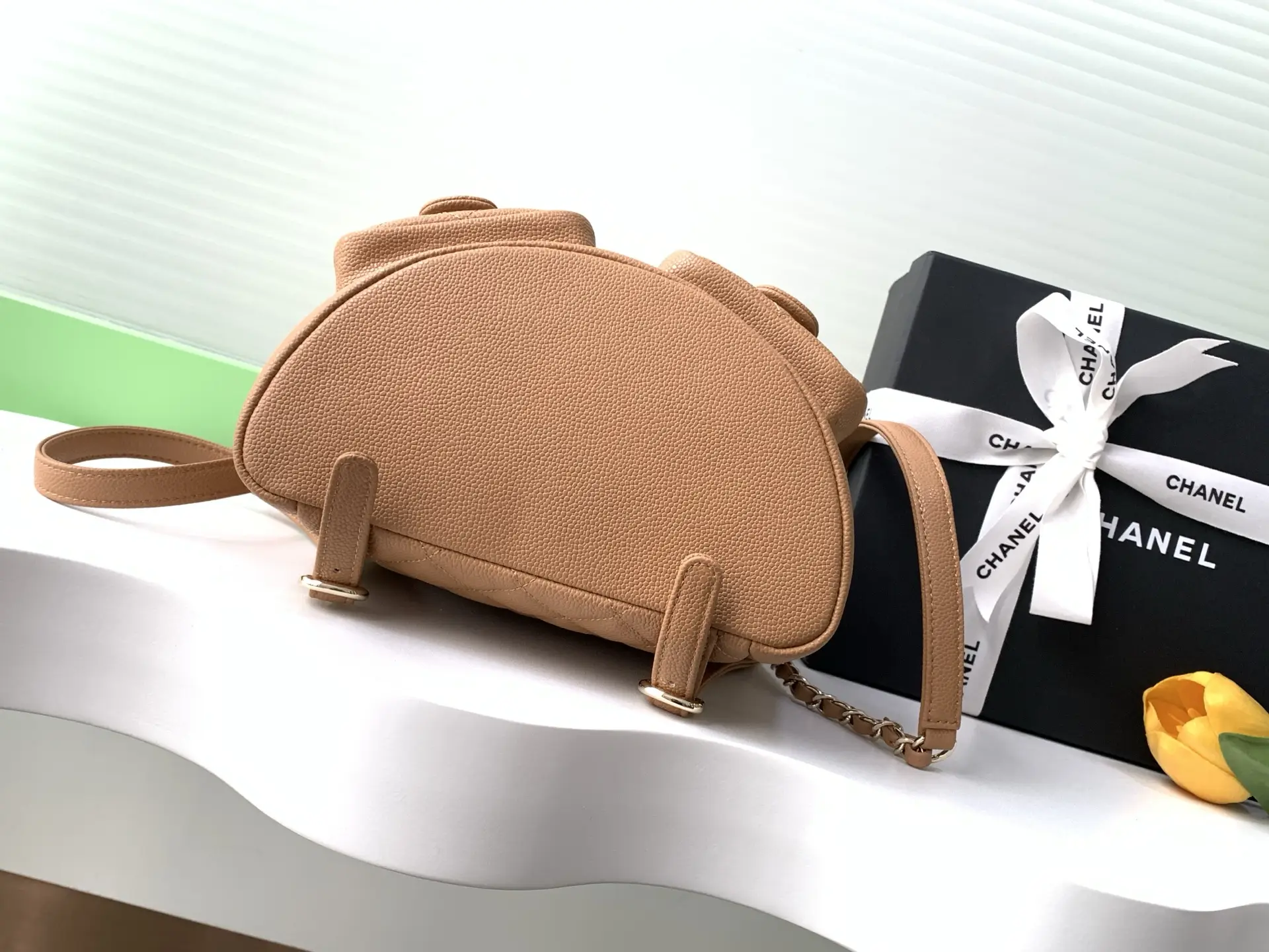 Chanel Duma Backpack Camel Brown