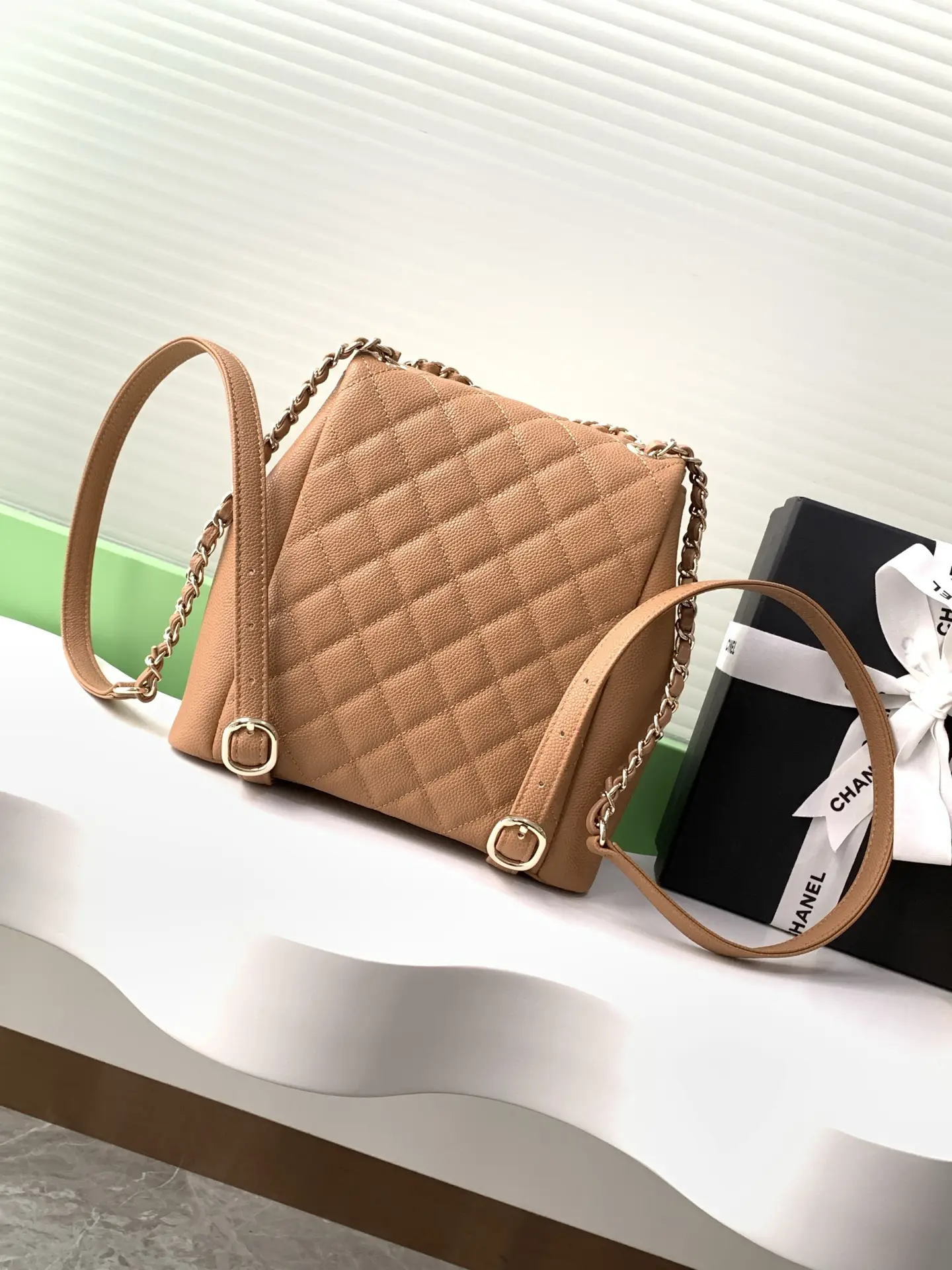 Chanel Duma Backpack Camel Brown