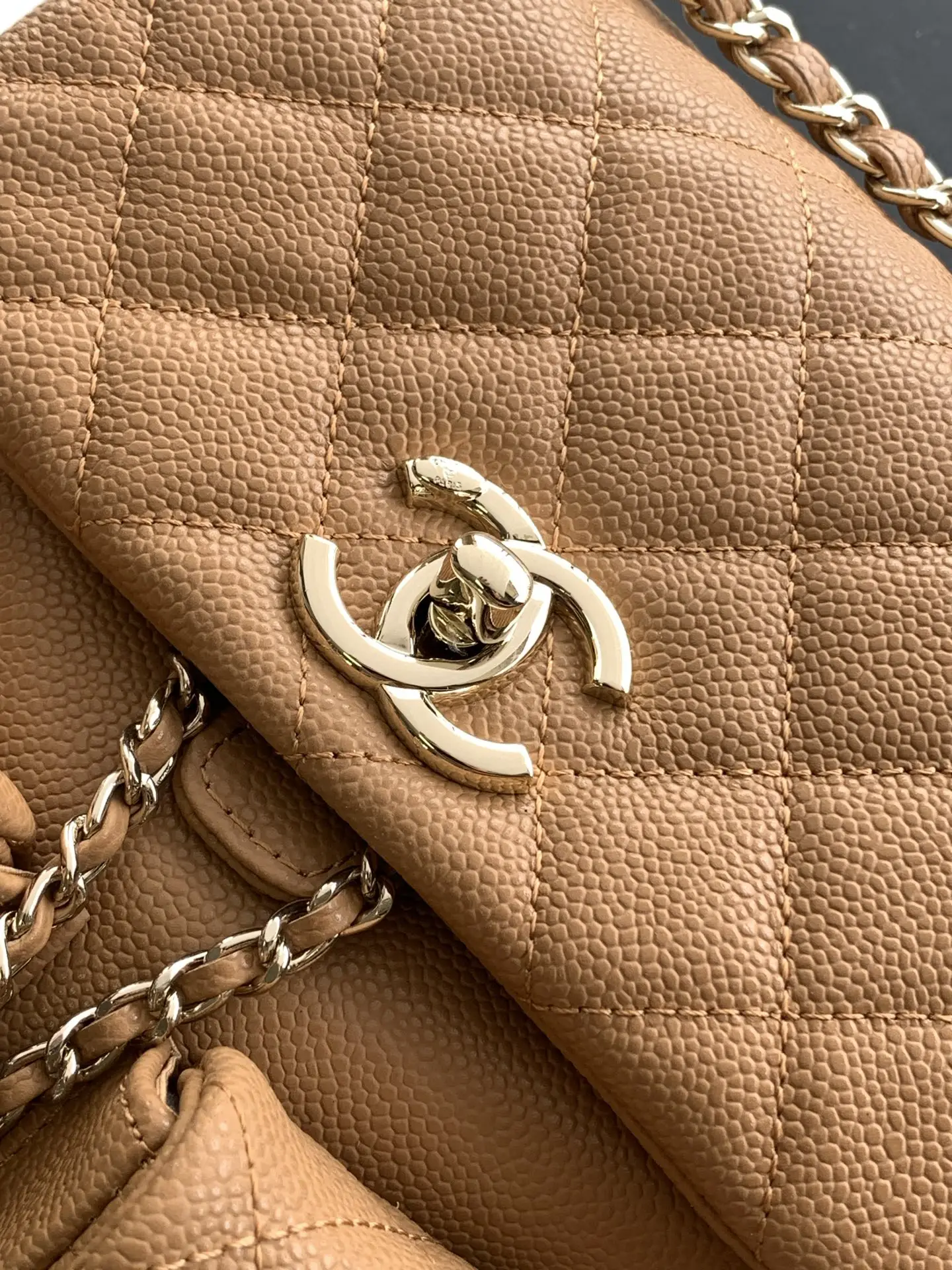 Chanel Duma Backpack Camel Brown