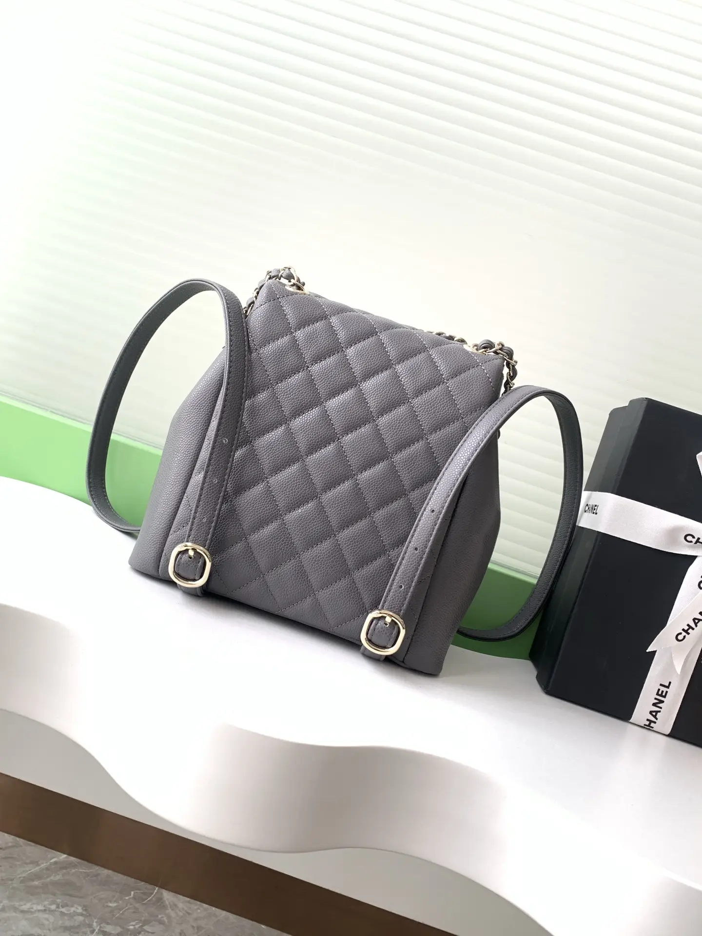 Chanel Duma Backpack Elephant Grey