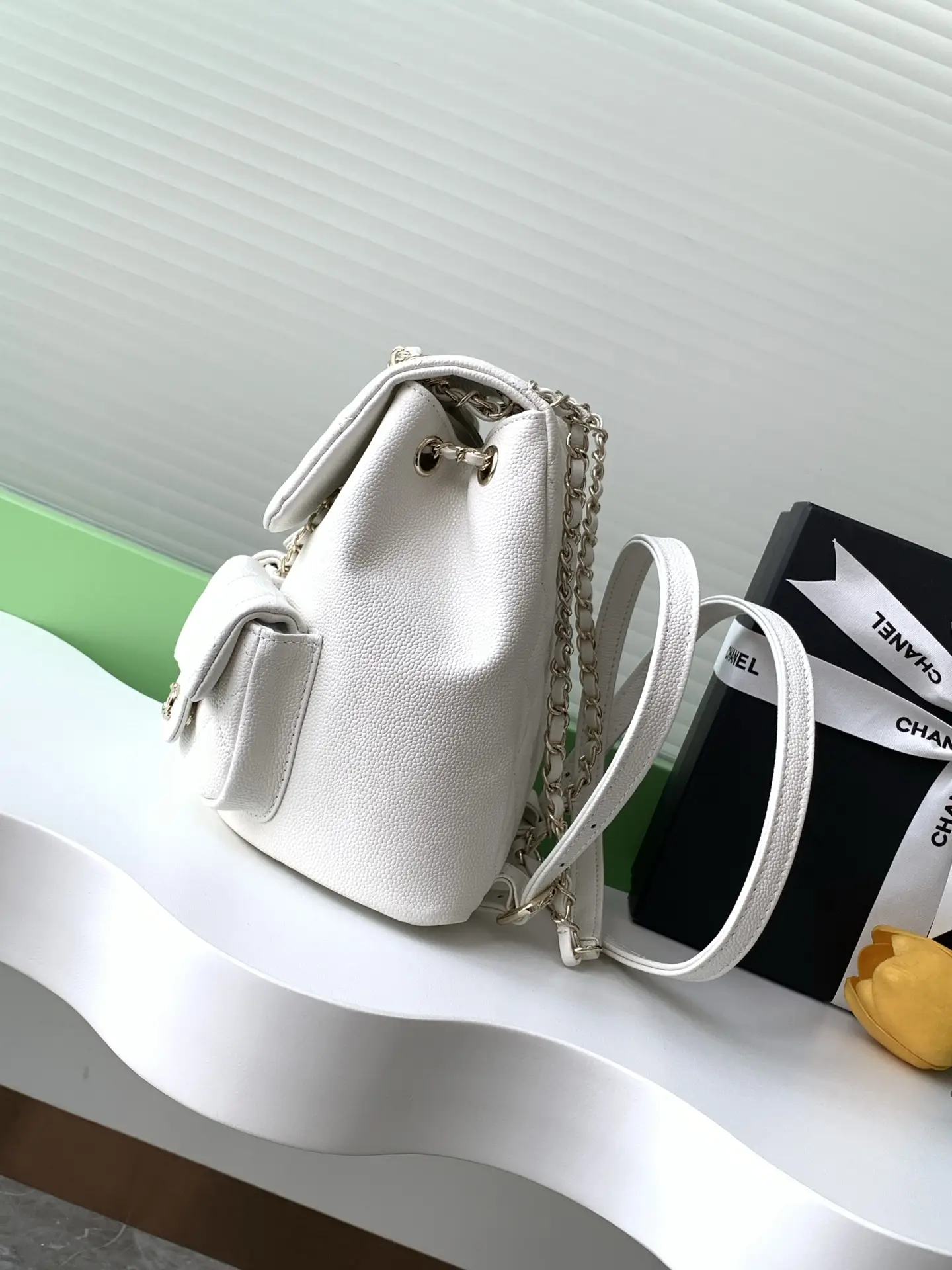 Chanel Duma Backpack White