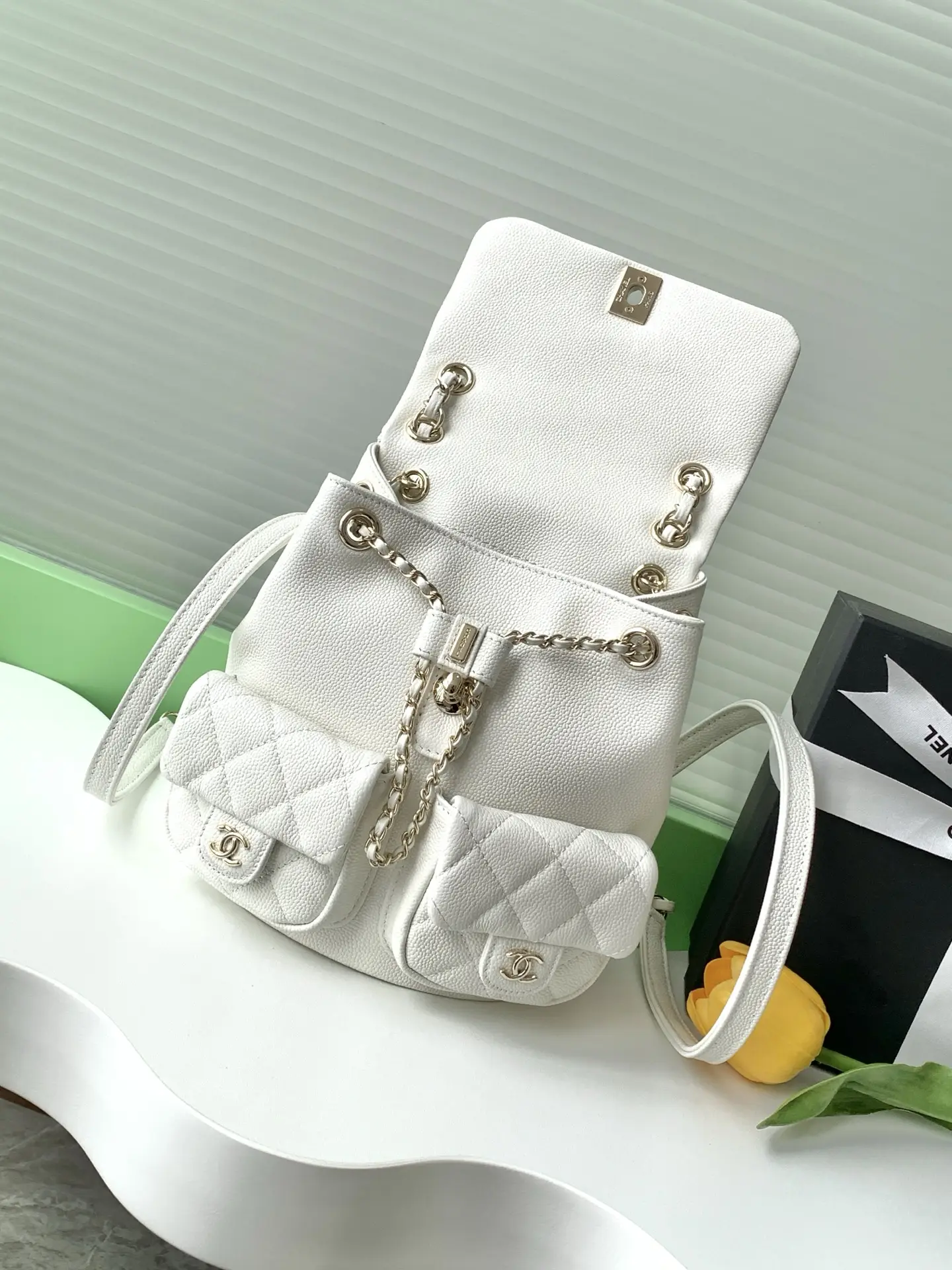 Chanel Duma Backpack White