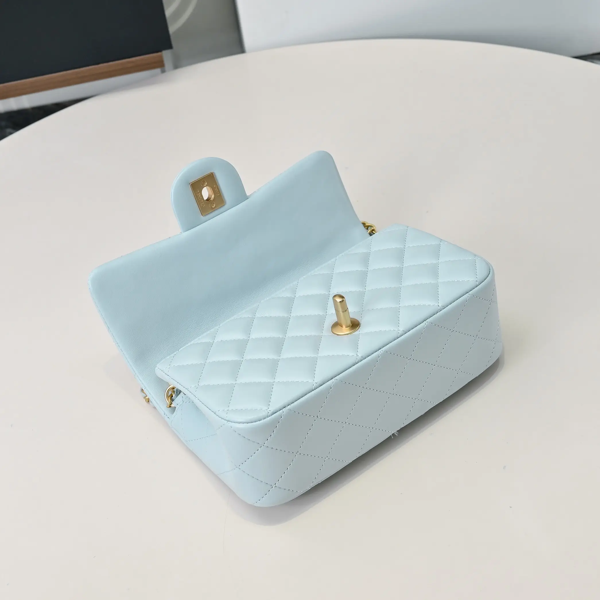 Chanel Flap Bag Light Blue 20cm AS1787