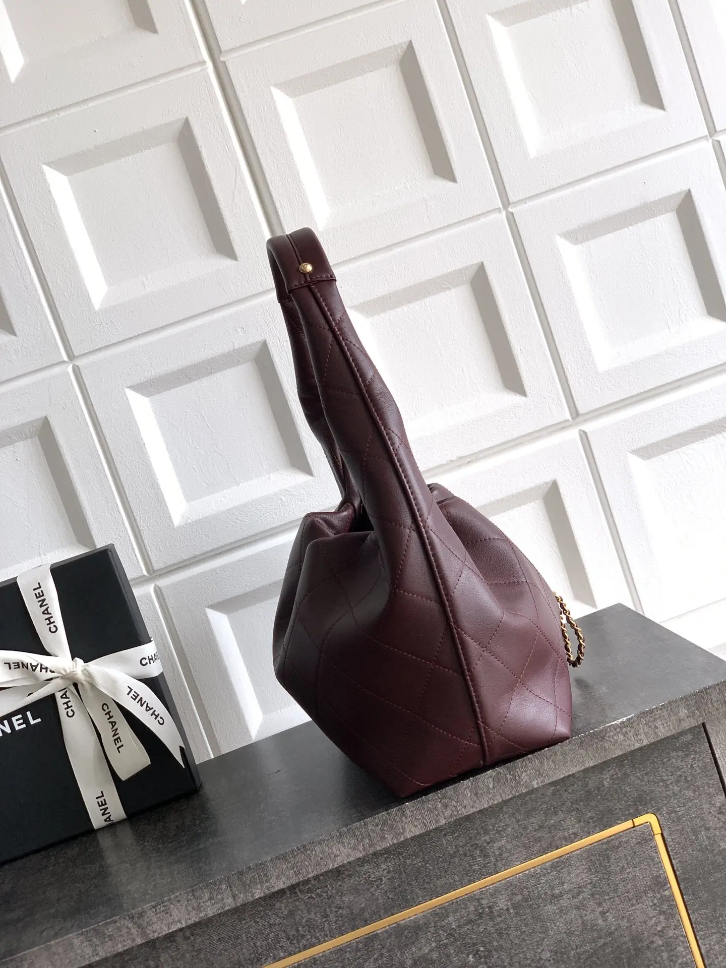 Chanel Hobo Bag Burgundy
