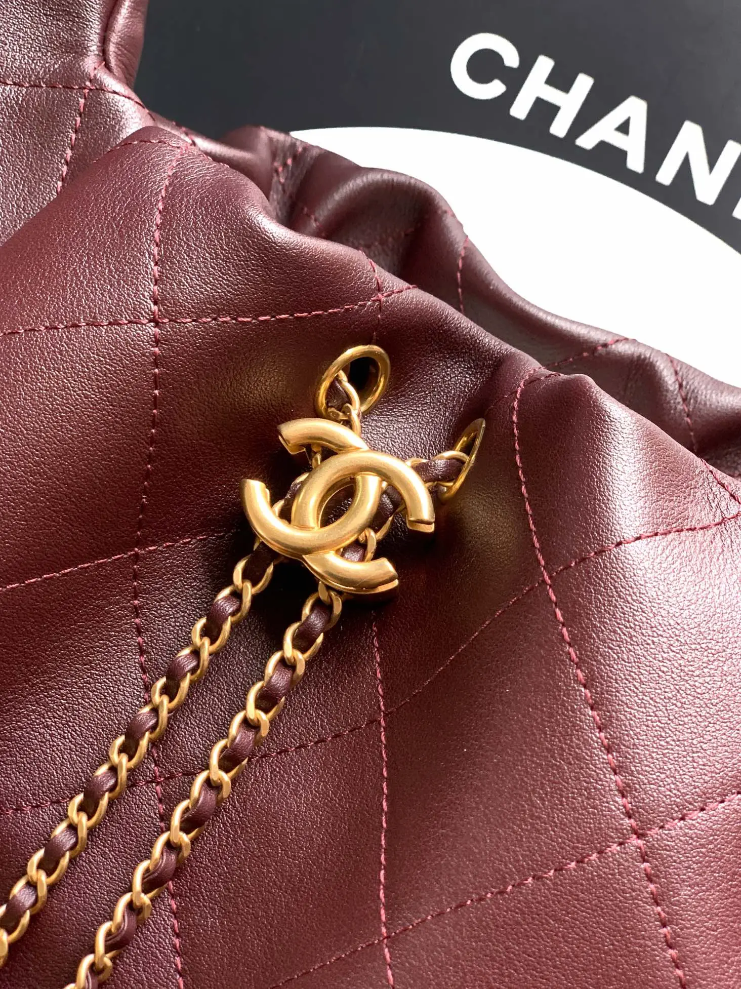 Chanel Hobo Bag Burgundy