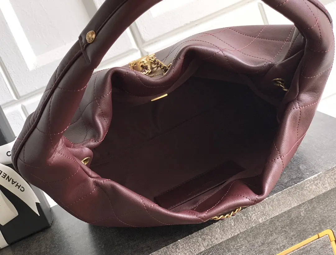 Chanel Hobo Bag Burgundy