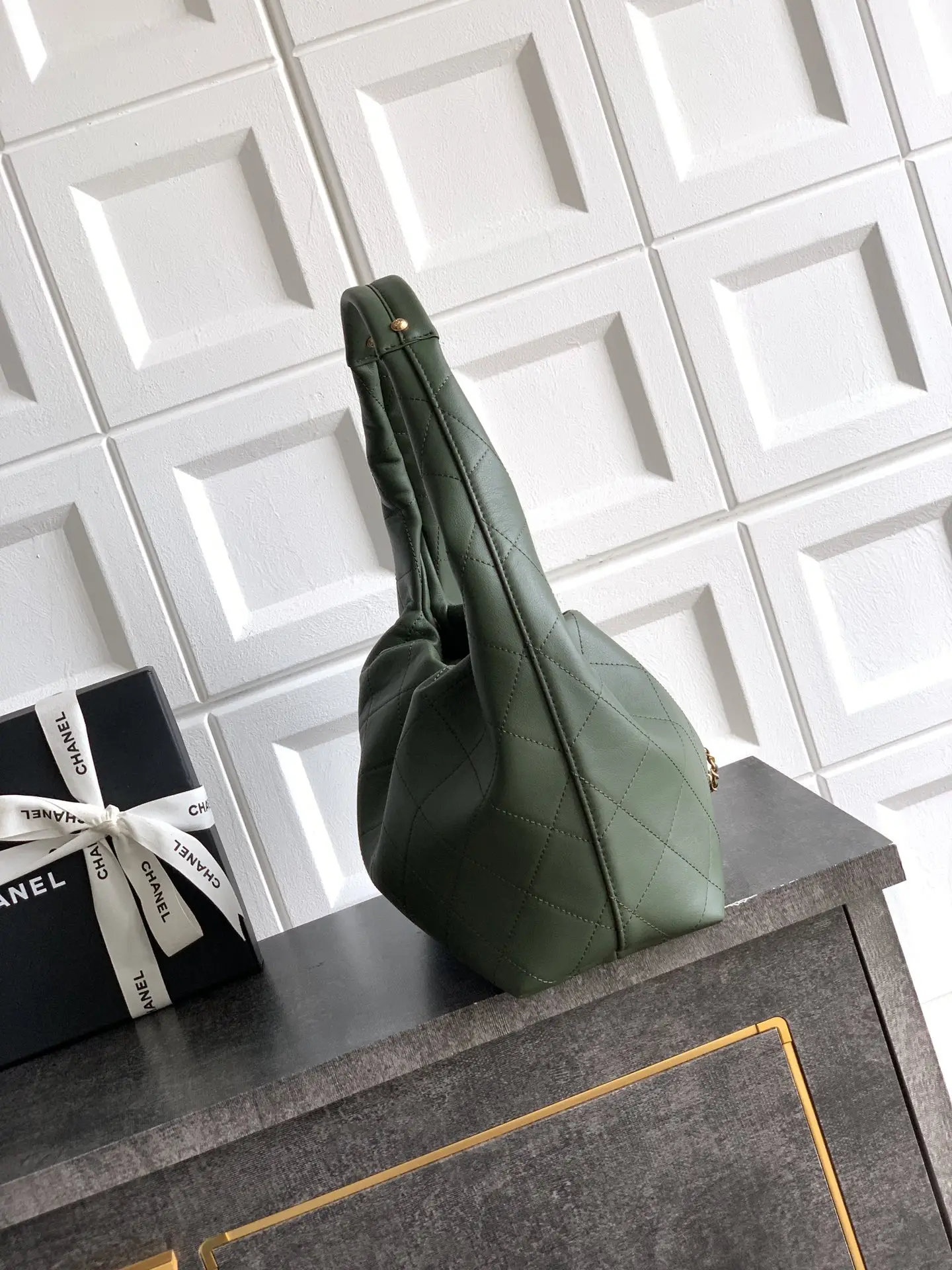 Chanel Hobo Bag Dark Green