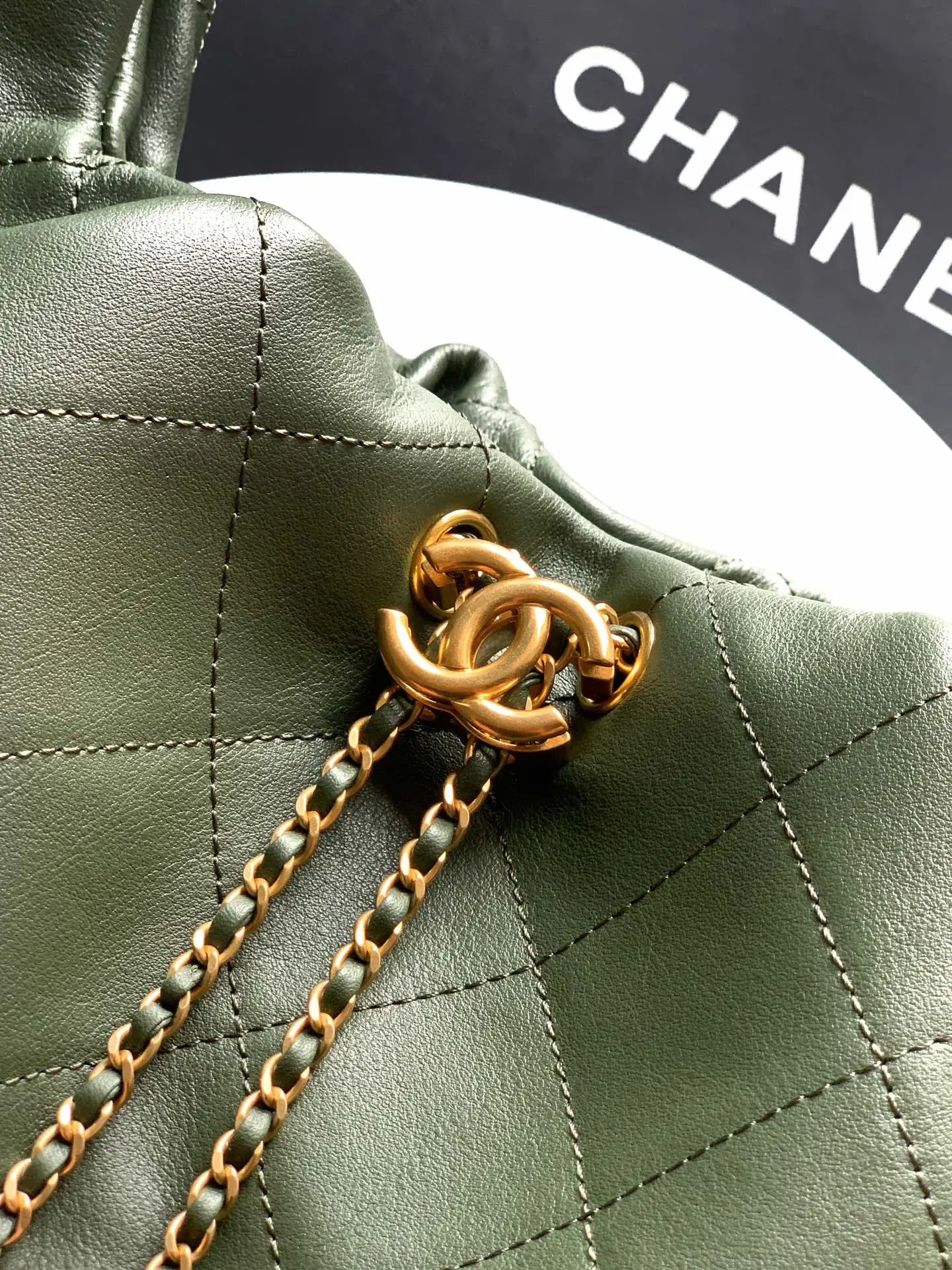 Chanel Hobo Bag Dark Green