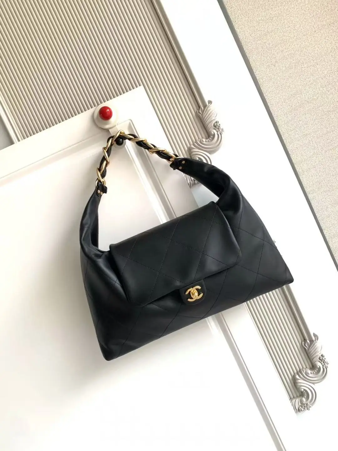 Chanel Hobo Handbag AS5834 Black