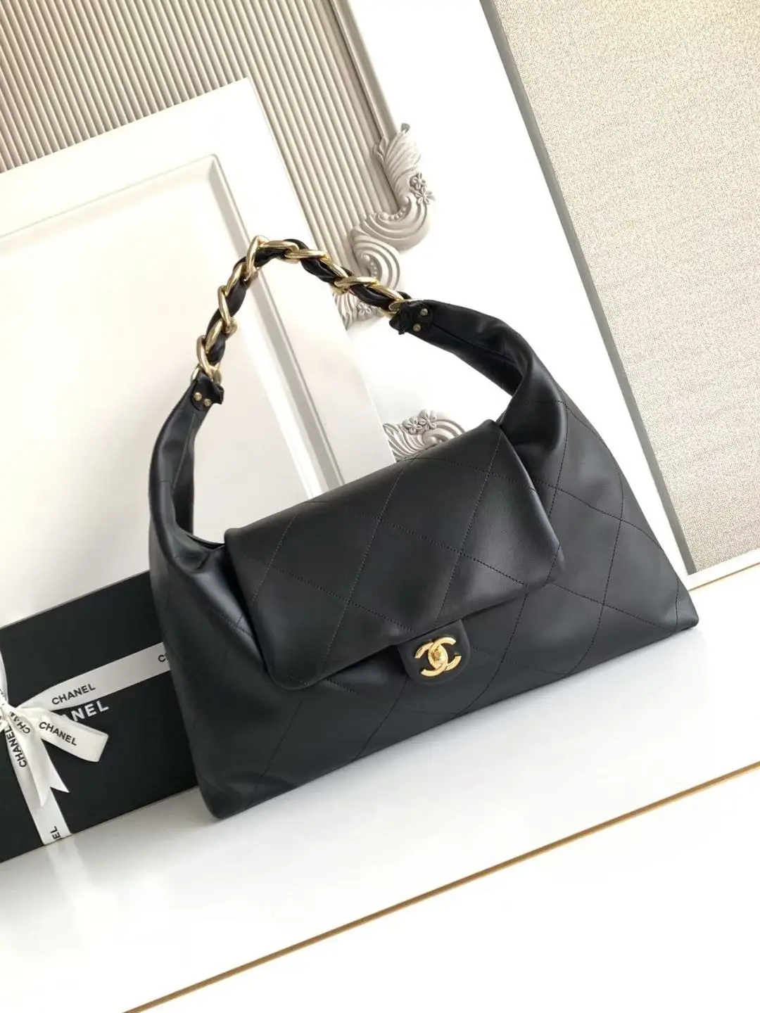 Chanel Hobo Handbag AS5834 Black