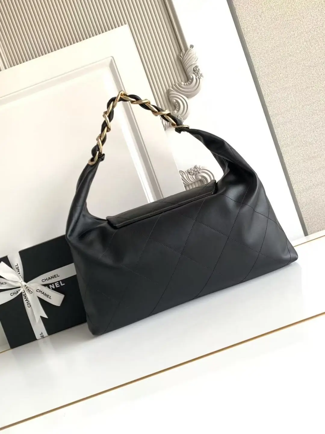 Chanel Hobo Handbag AS5834 Black