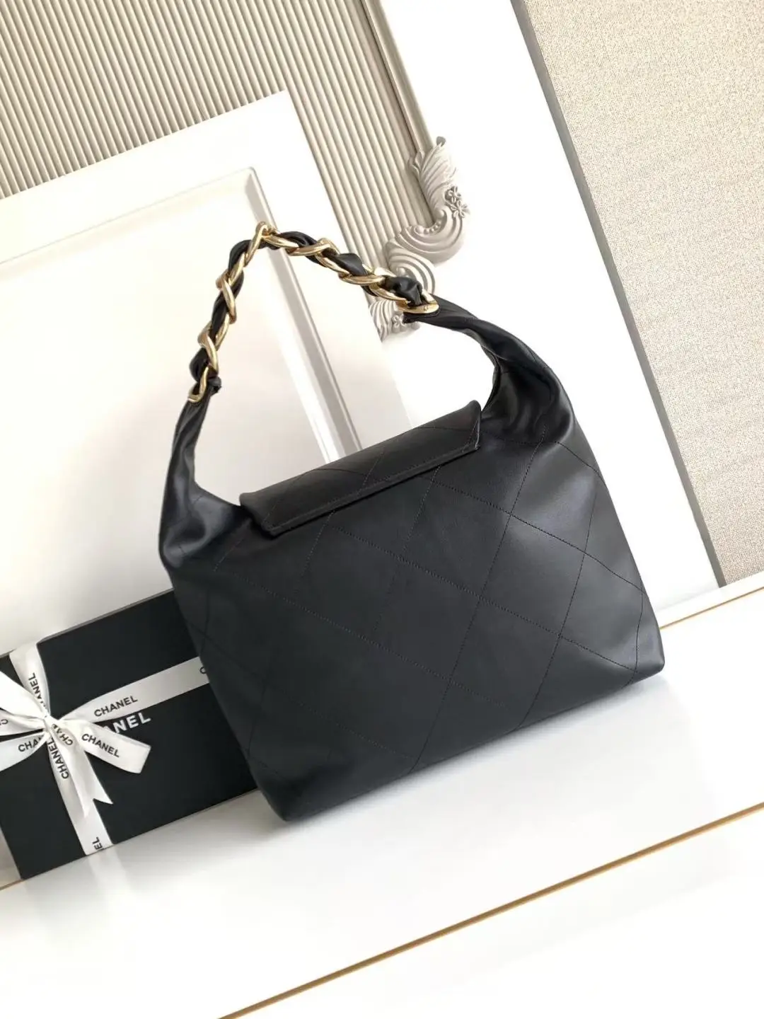 Chanel Hobo Handbag AS5838 Black