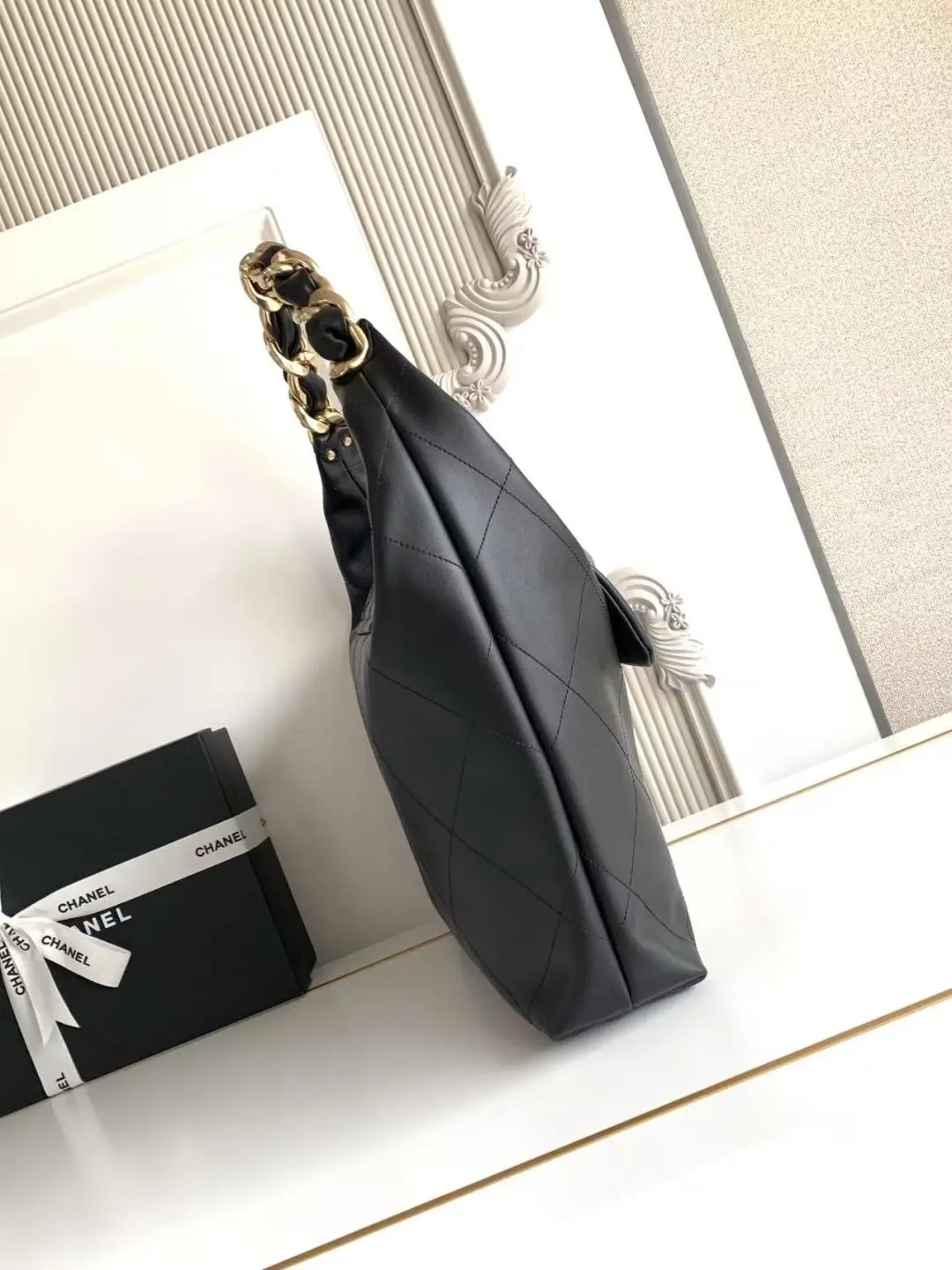 Chanel Hobo Handbag AS5838 Black