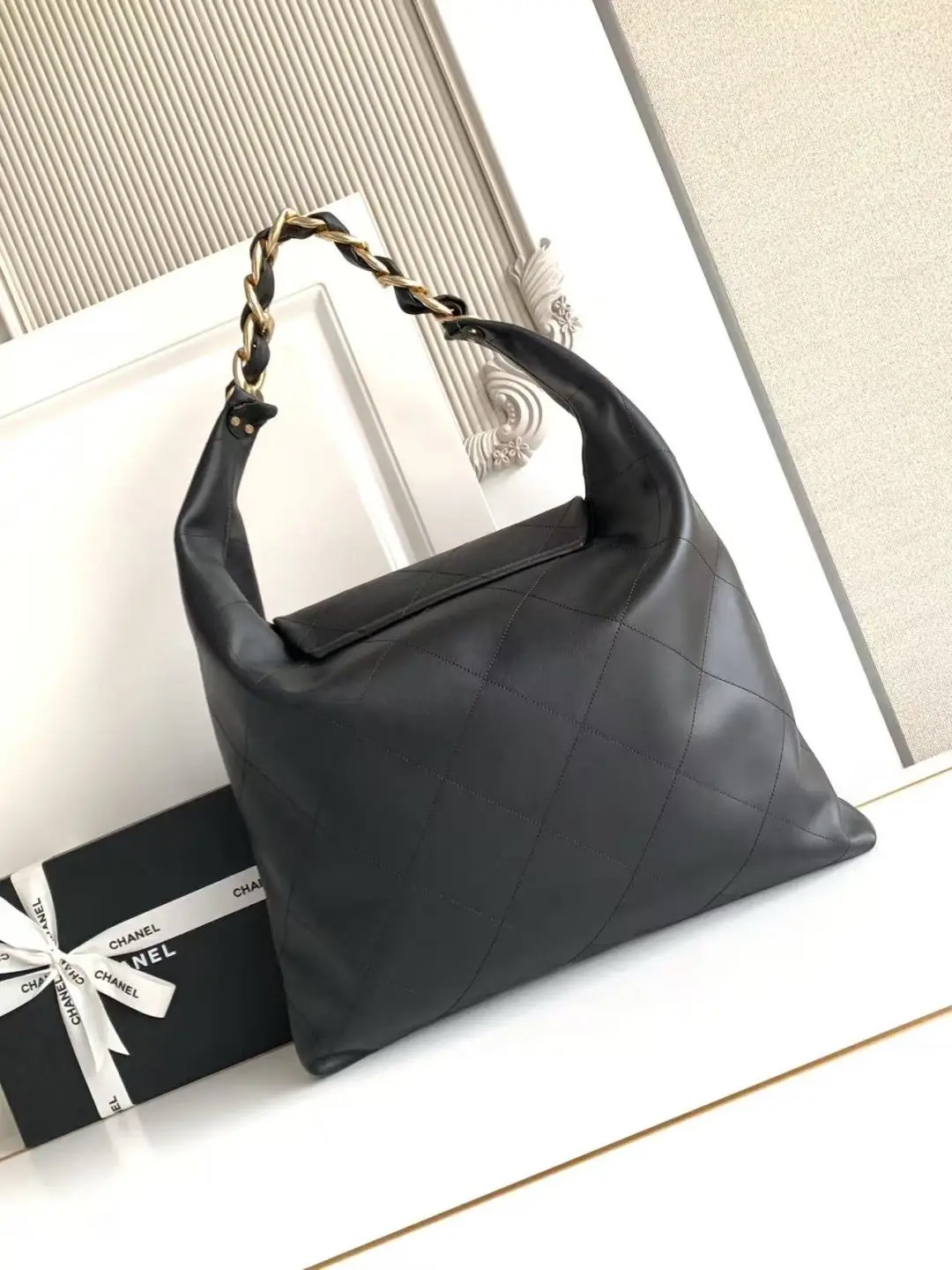 Chanel Hobo Handbag AS5839 Black