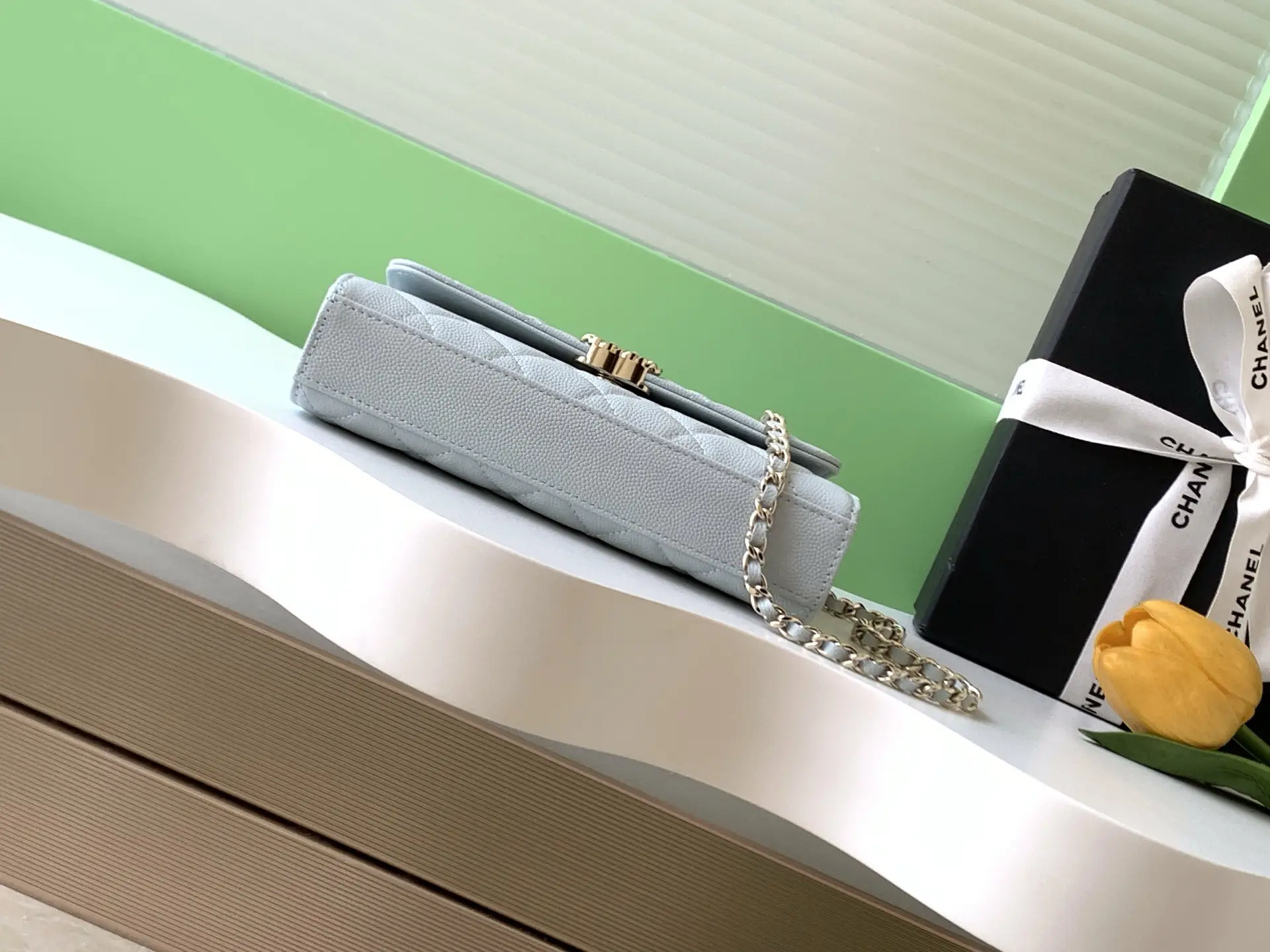 Chanel Kelly Top Handle Bag Blue AP3238