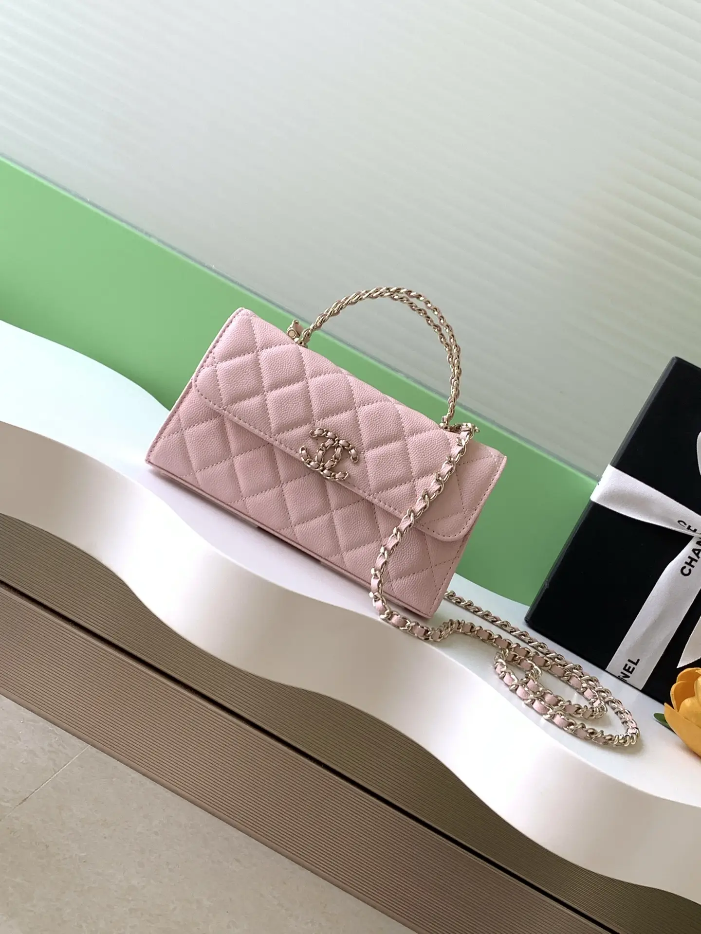 Chanel Kelly Top Handle Bag Pink AP3238