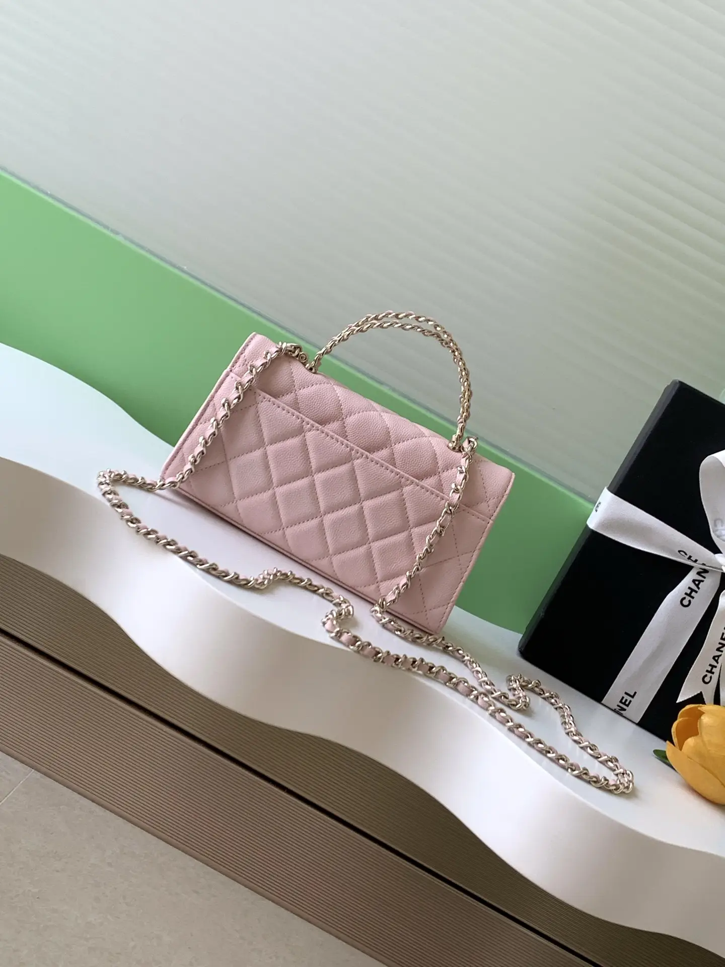 Chanel Kelly Top Handle Bag Pink AP3238