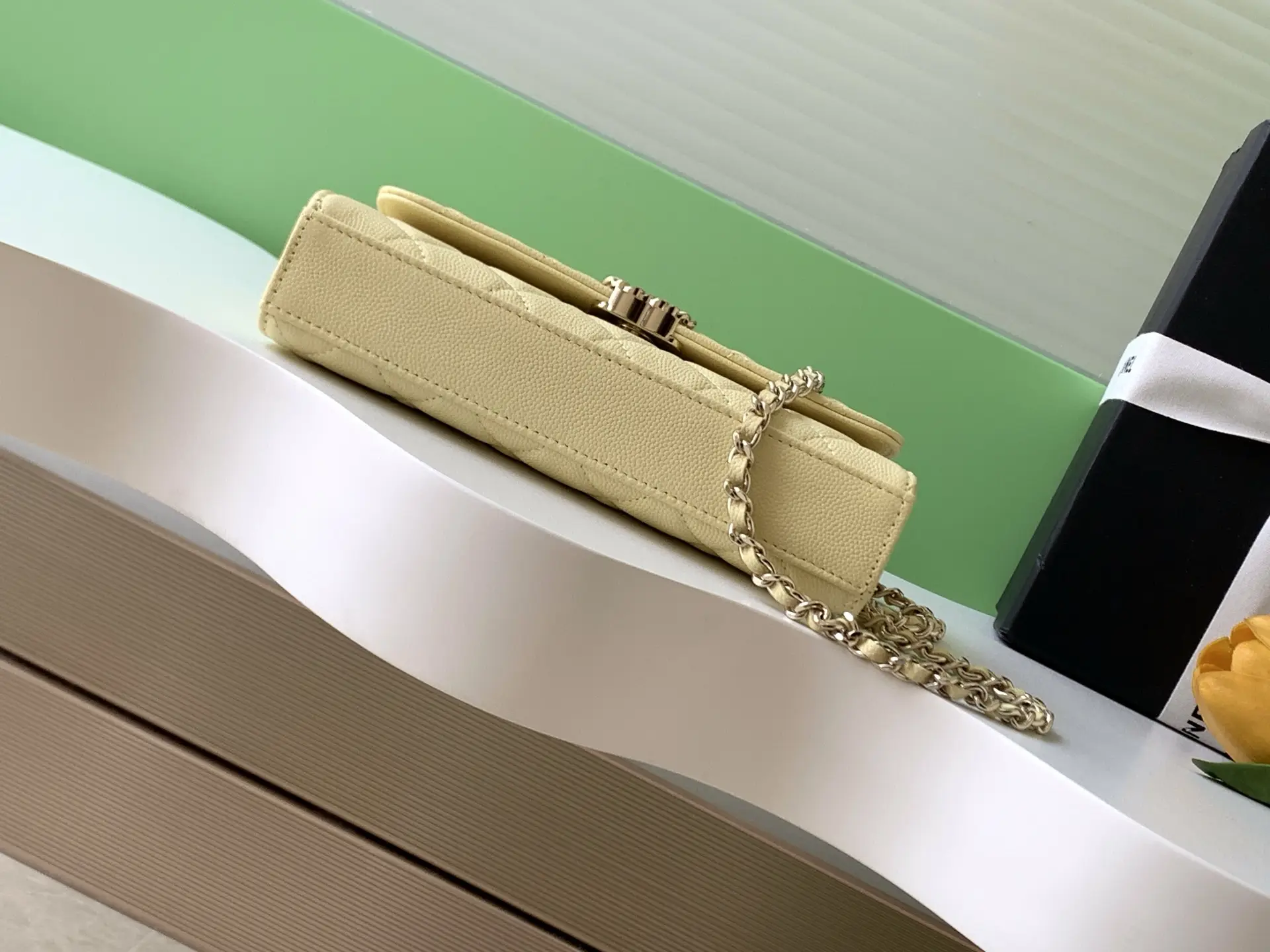 Chanel Kelly Top Handle Bag Yellow AP3238