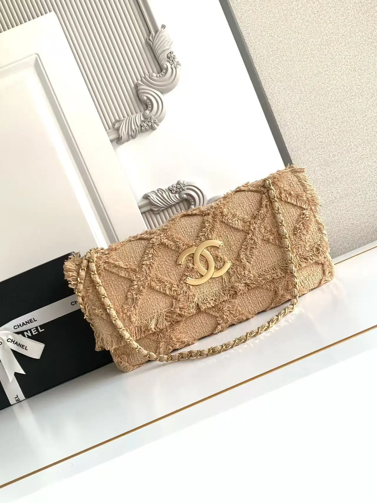 Chanel Medium Vintage Straw Bag