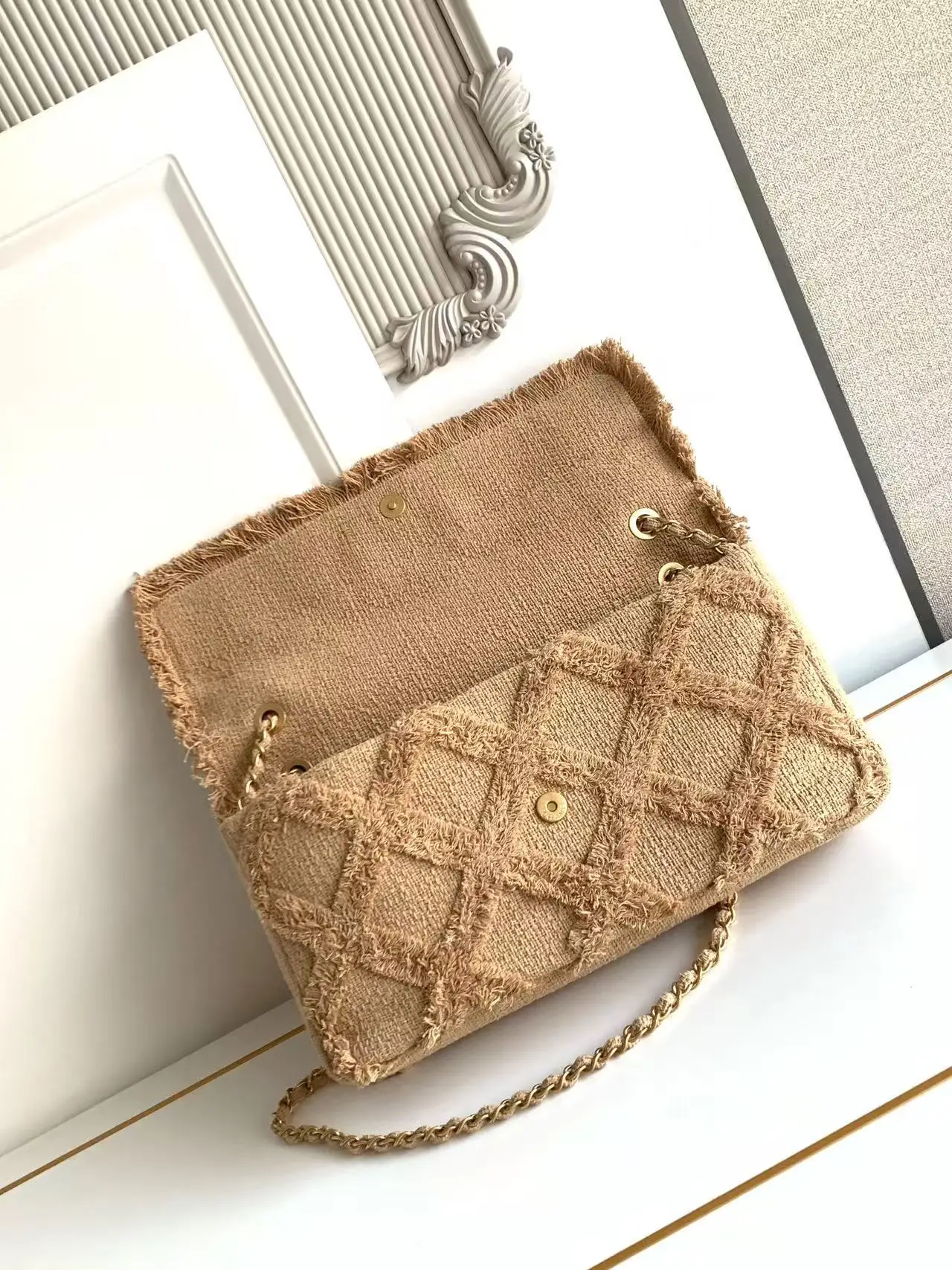 Chanel Medium Vintage Straw Bag