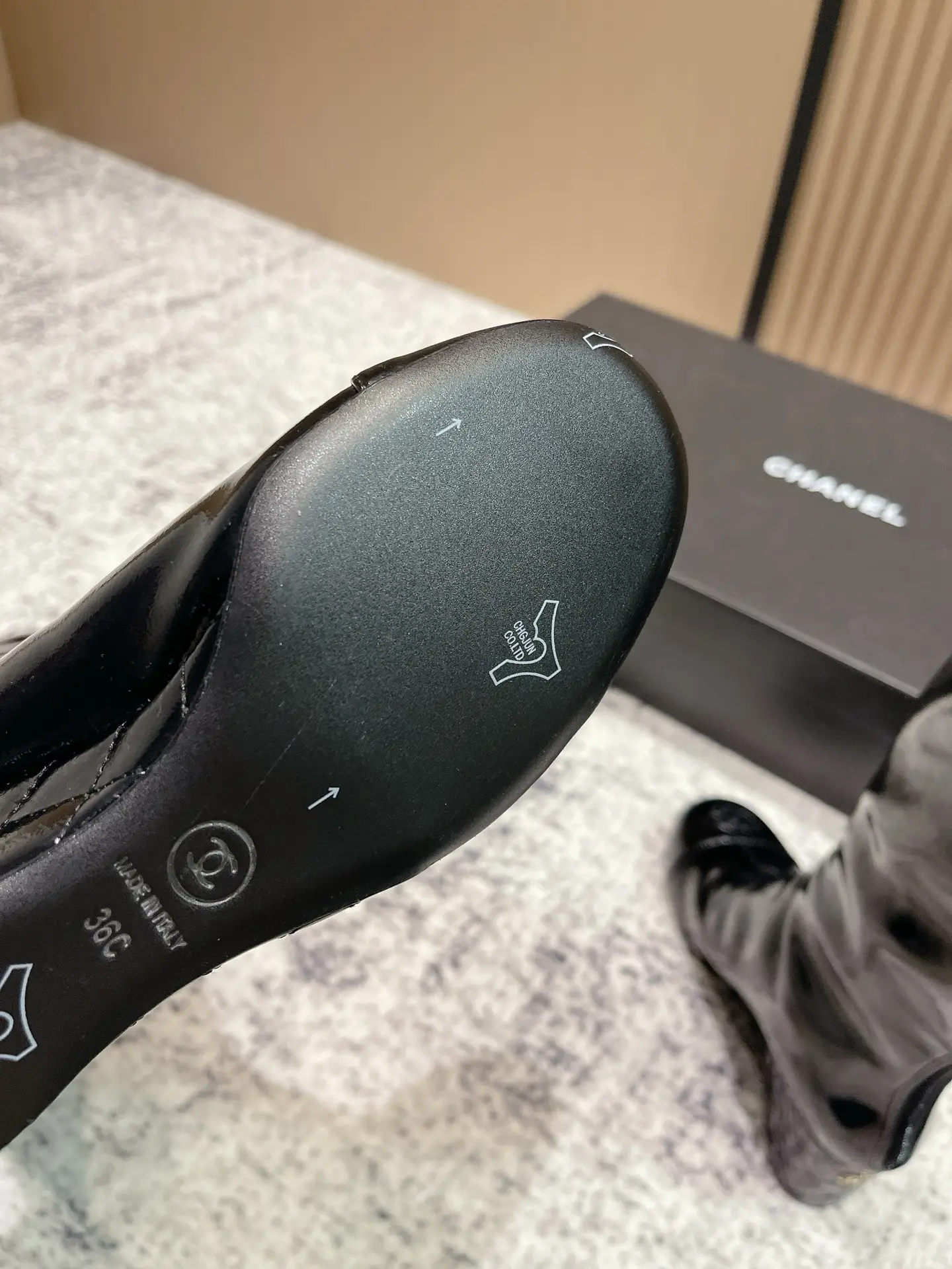 Chanel Patent Leather Boots Black