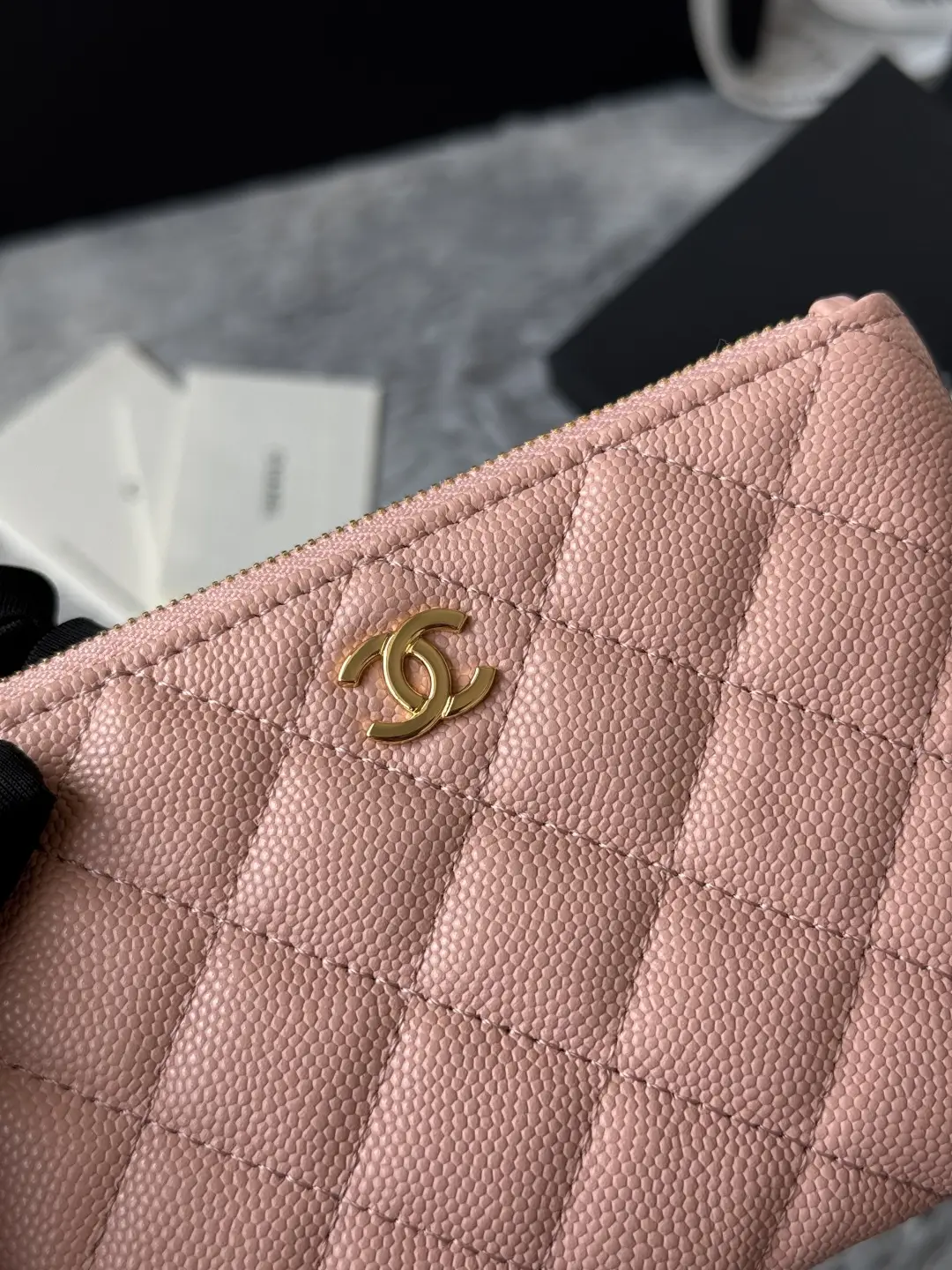 Chanel Pendant Zip Wallet Coral Pink