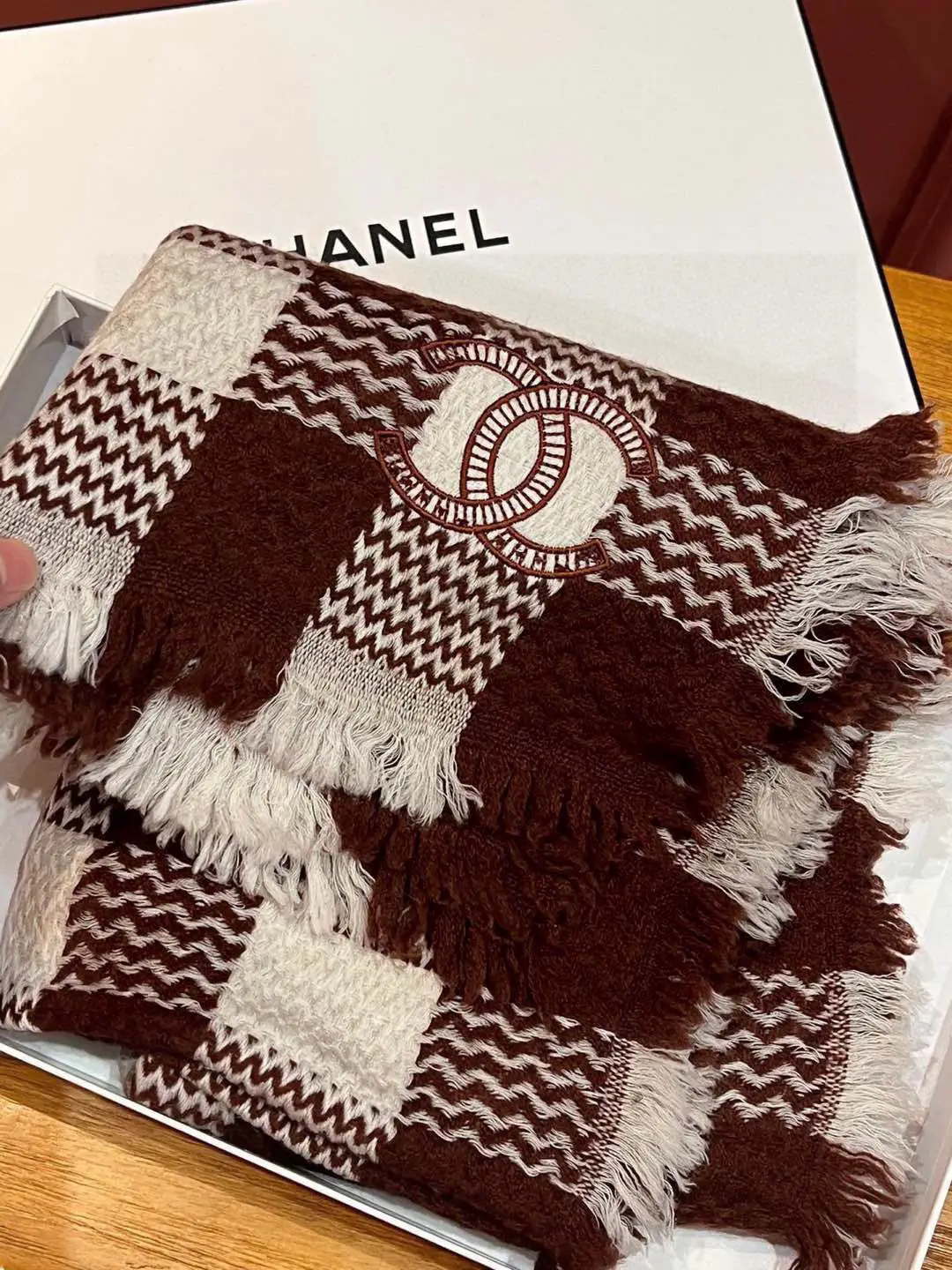 Chanel Scottish lambskin scarf