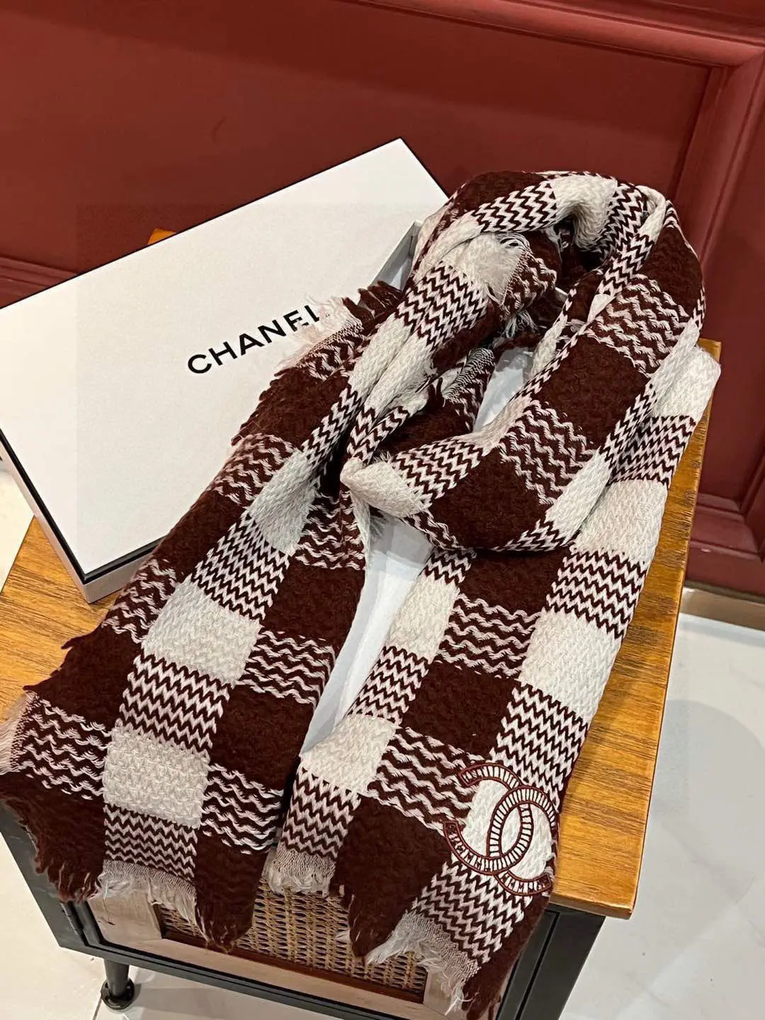 Chanel Scottish lambskin scarf