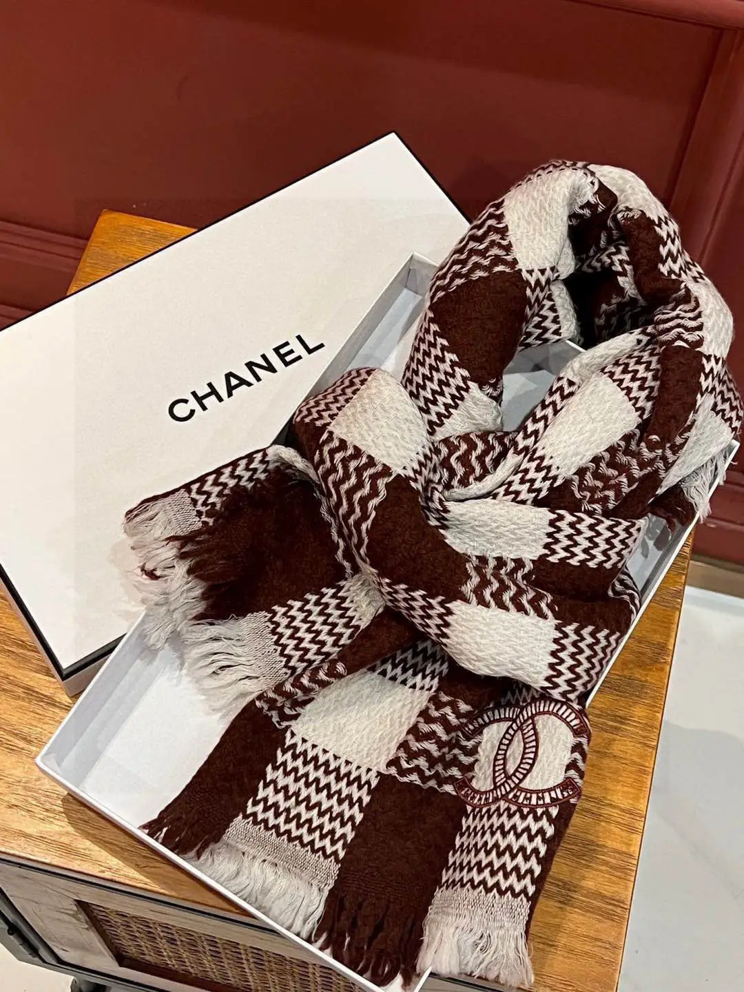 Chanel Scottish lambskin scarf