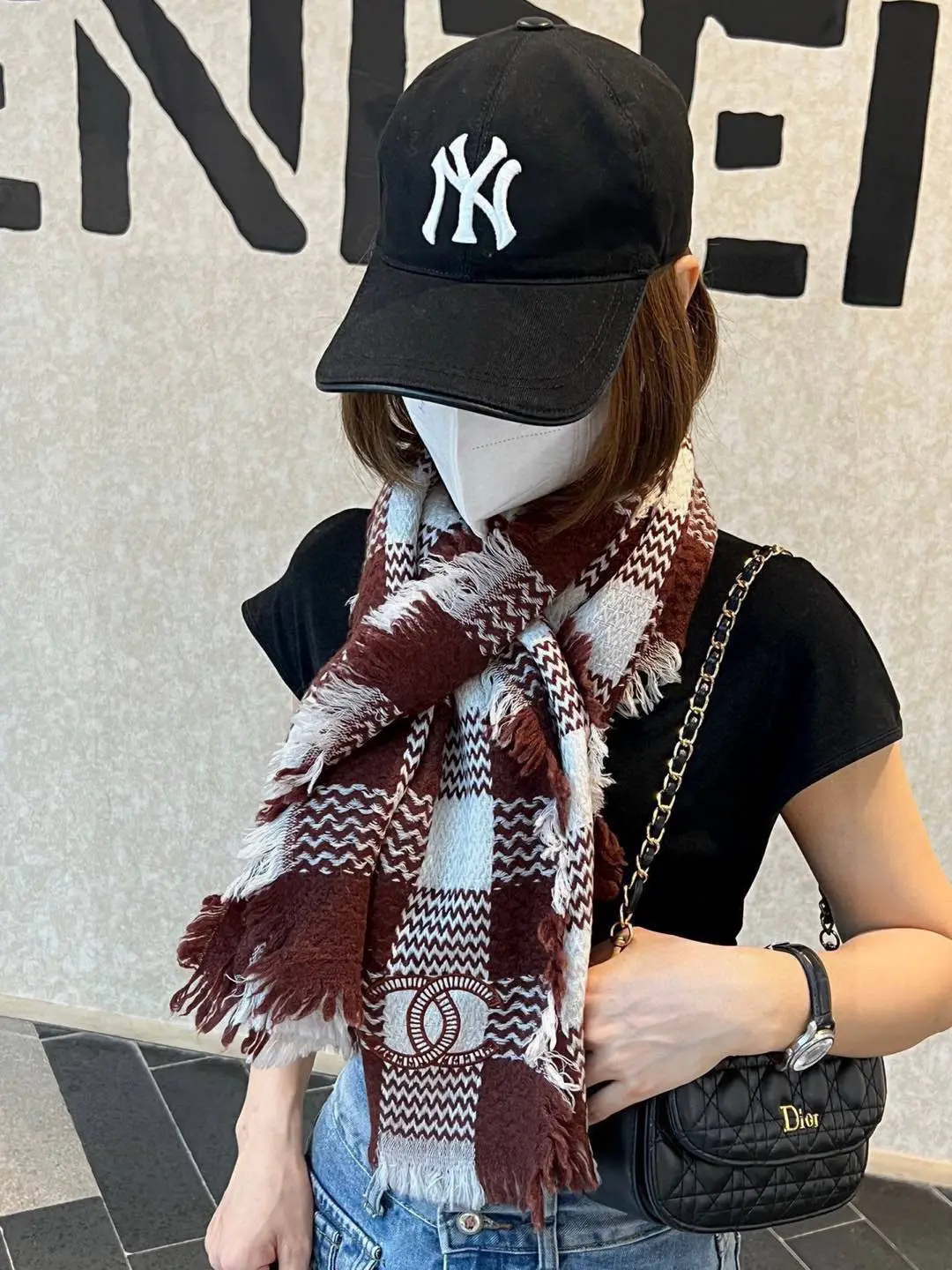 Chanel Scottish lambskin scarf