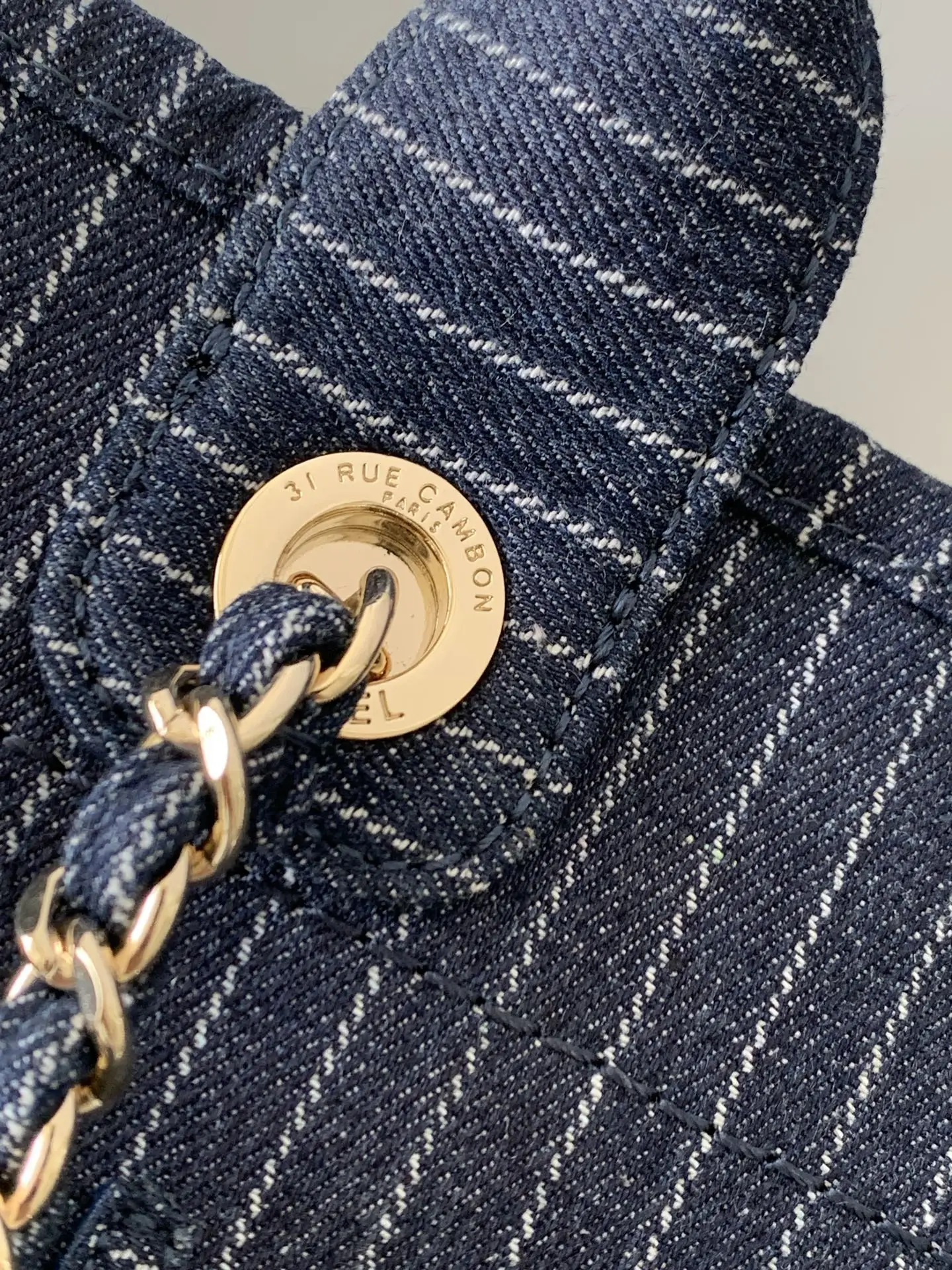 Chanel Shopping Bag Black Blue