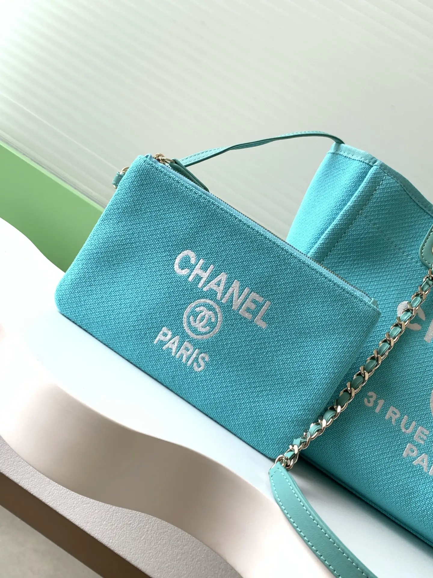 Chanel Shopping Bag Blue