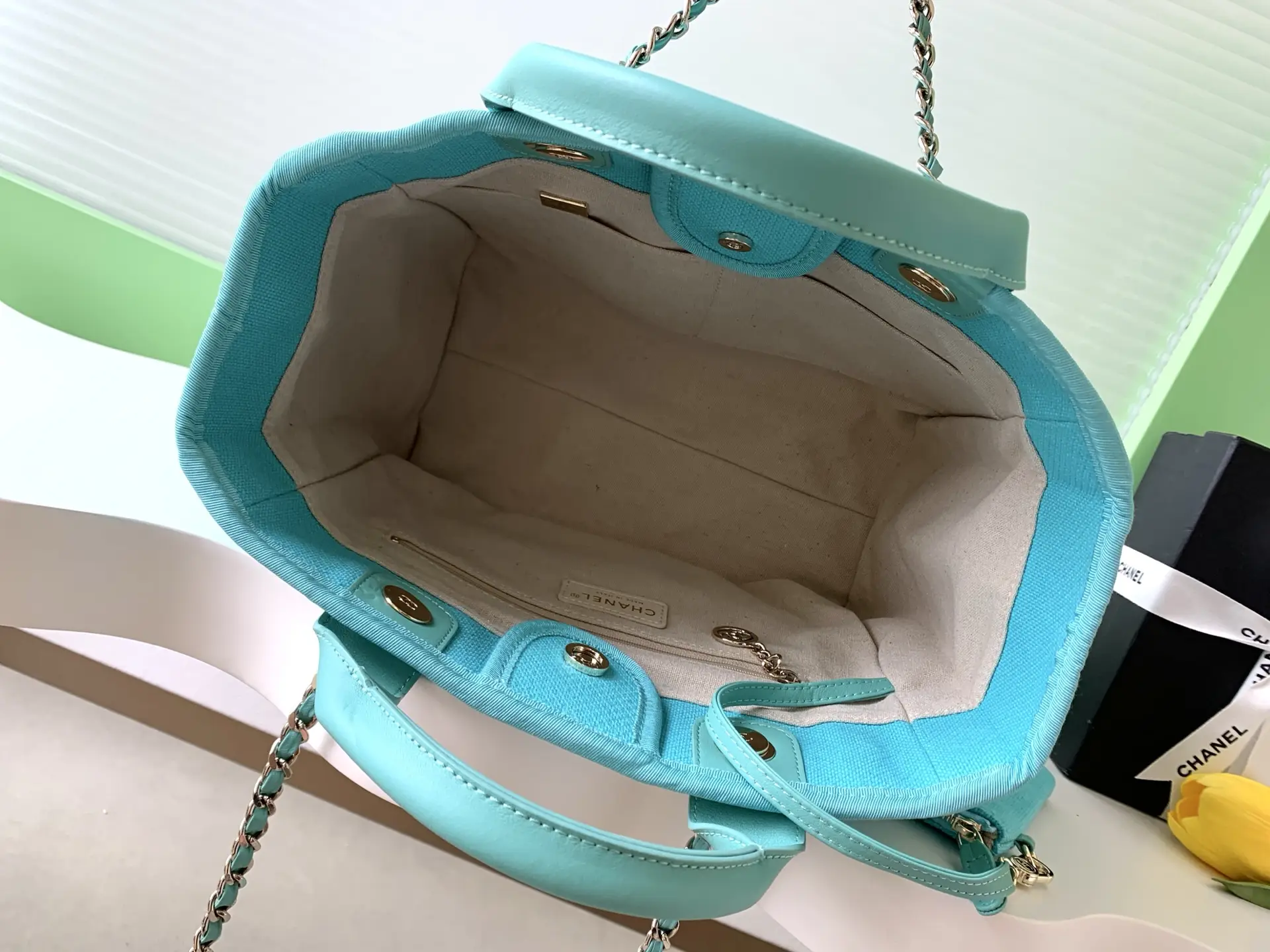 Chanel Shopping Bag Blue